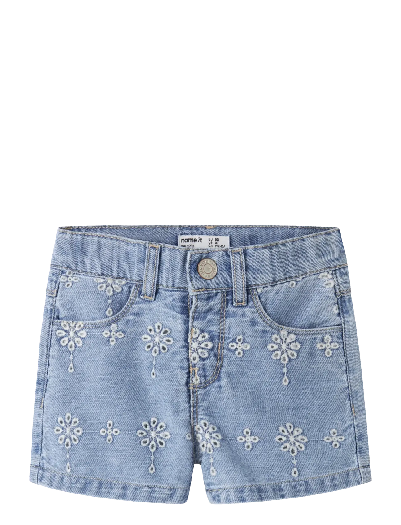 NAME IT Nmfrose Mom Dnm Anglai Shorts 1026-Ov H Blau - 92 - Kinder