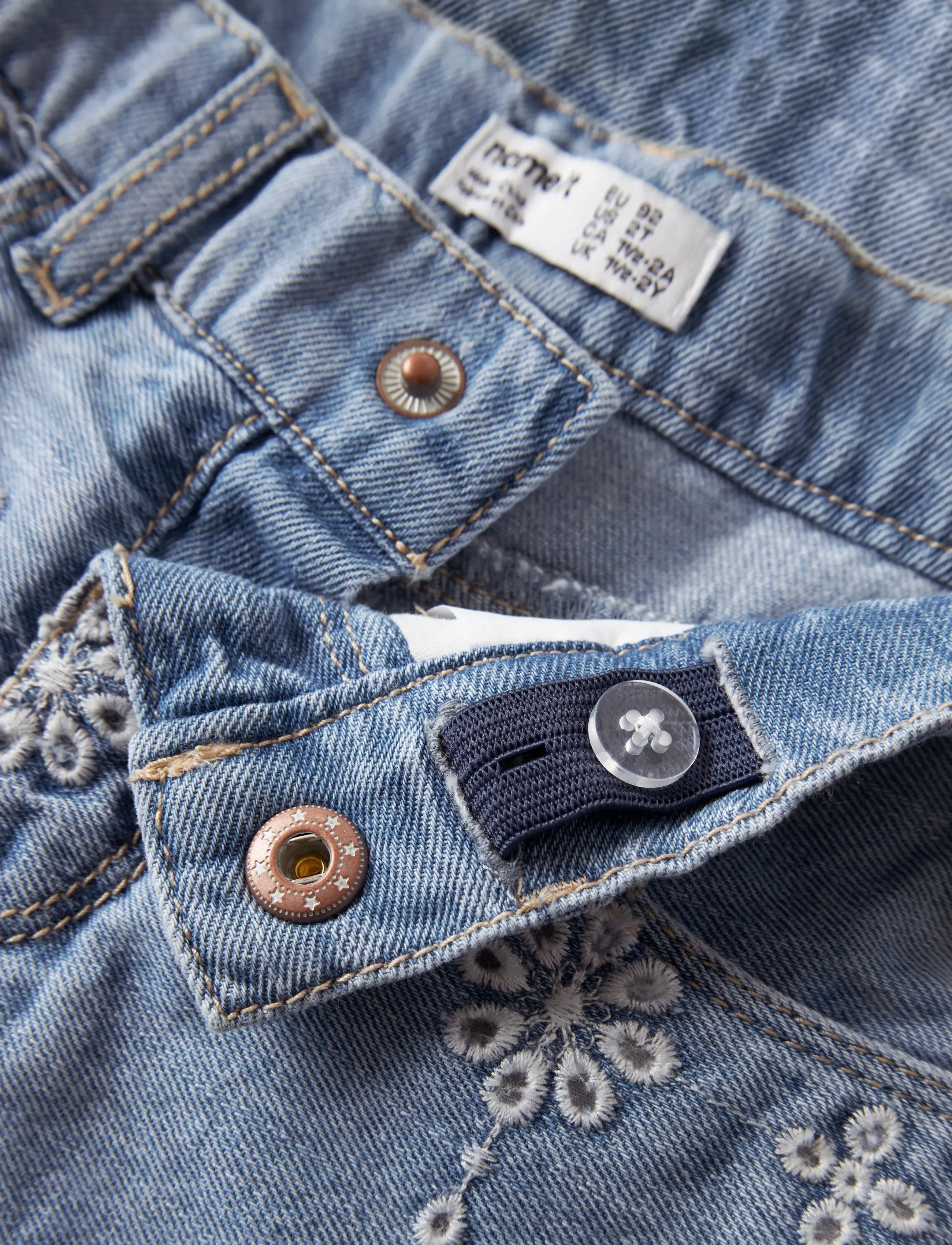 name it - NMFROSE MOM DNM ANGLAI SHORTS 1026-OV H - farkkushortsit - light blue denim - 3