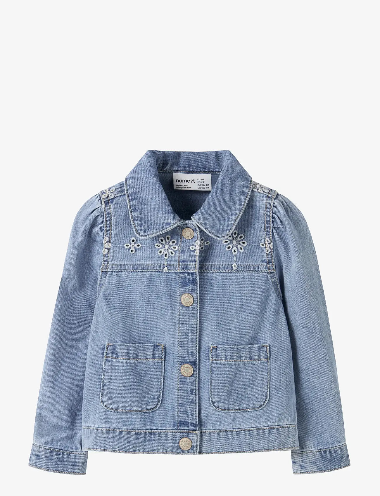 name it - NMFHARPER DNM ANGLAISE JACKET 1026-OV H - denim jackets - light blue denim - 0