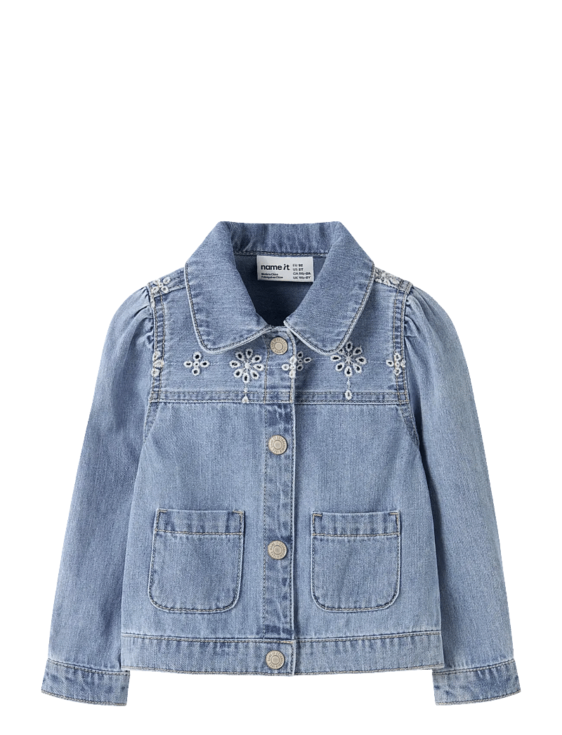 name it - NMFHARPER DNM ANGLAISE JACKET 1026-OV H - džinsiniai švarkeliai - light blue denim - 0