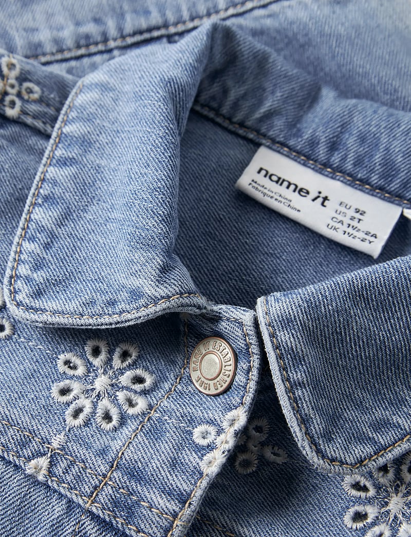 name it - NMFHARPER DNM ANGLAISE JACKET 1026-OV H - džinsiniai švarkeliai - light blue denim - 4