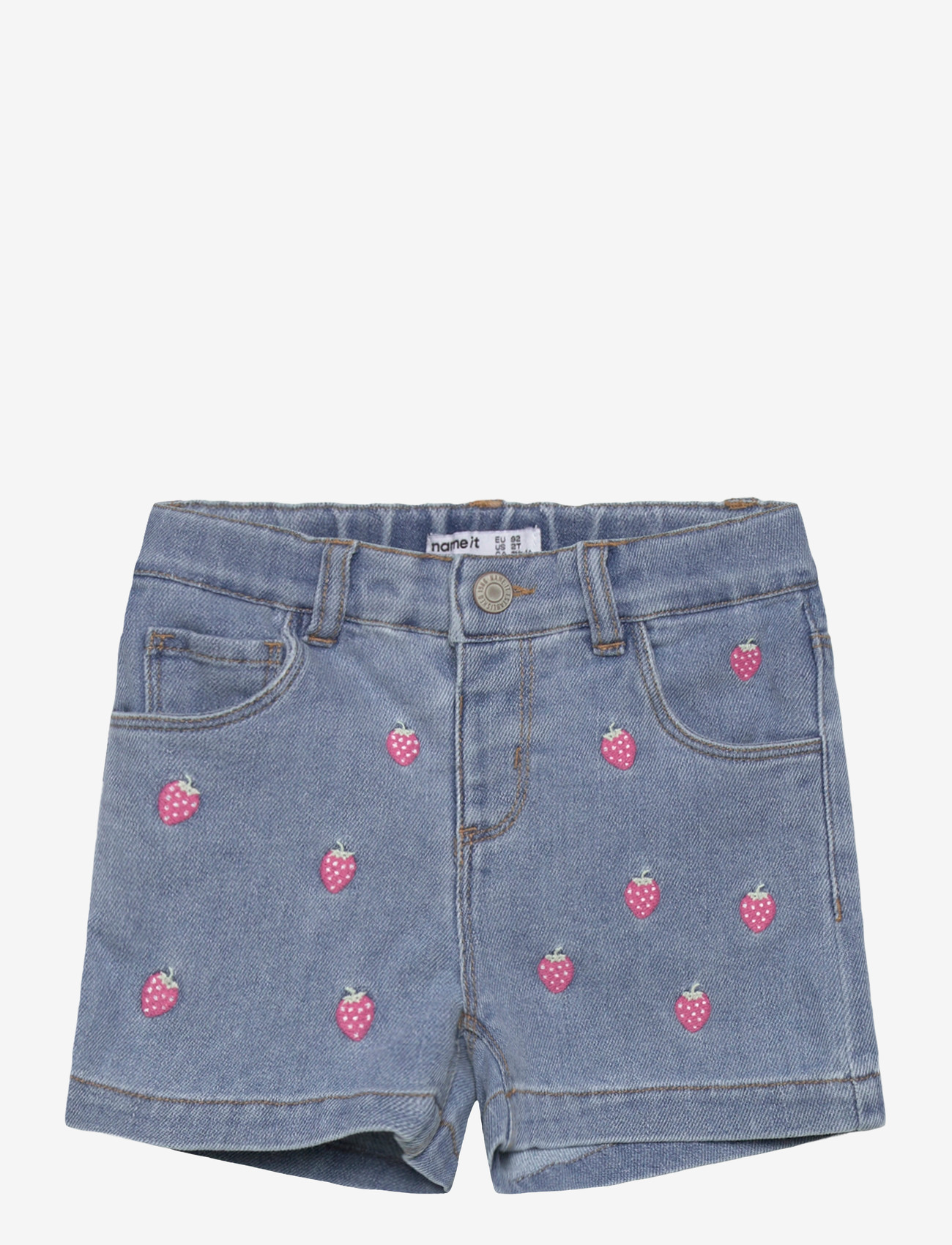 name it - NMFROSE REG EMB SHORTS 6202-IZ - denimshorts - light blue denim - 0