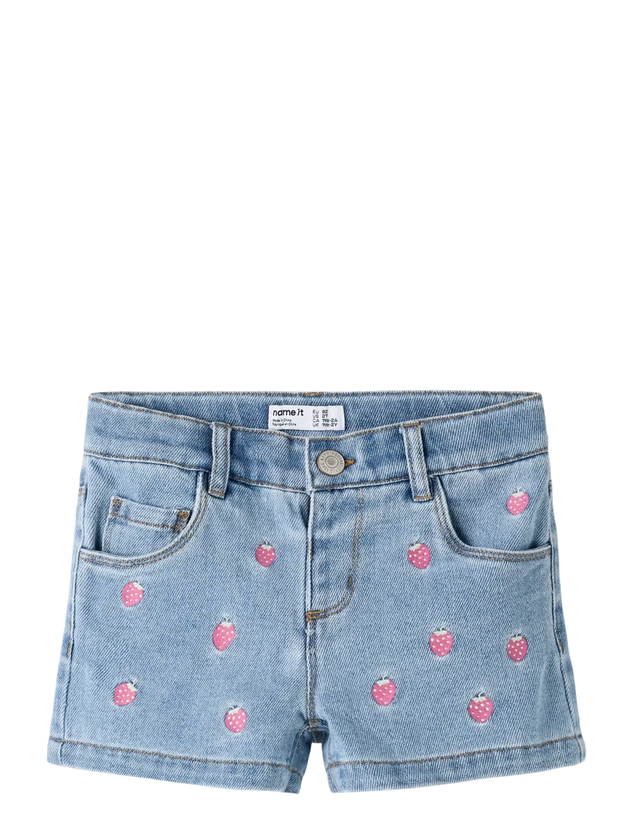 name it NMFROSE REG EMB SHORTS 6202-IZ - Shorts - LIGHT BLUE DENIM / blue