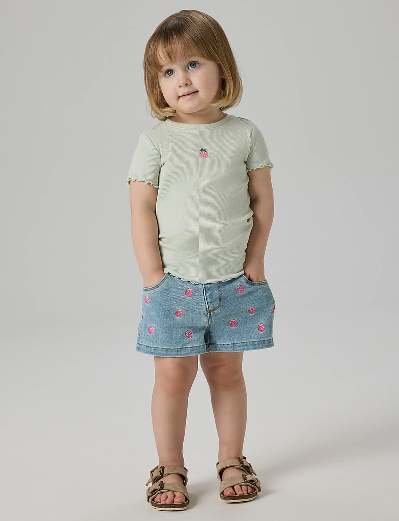 name it - NMFROSE REG EMB SHORTS 6202-IZ - jeansshorts - light blue denim - 3