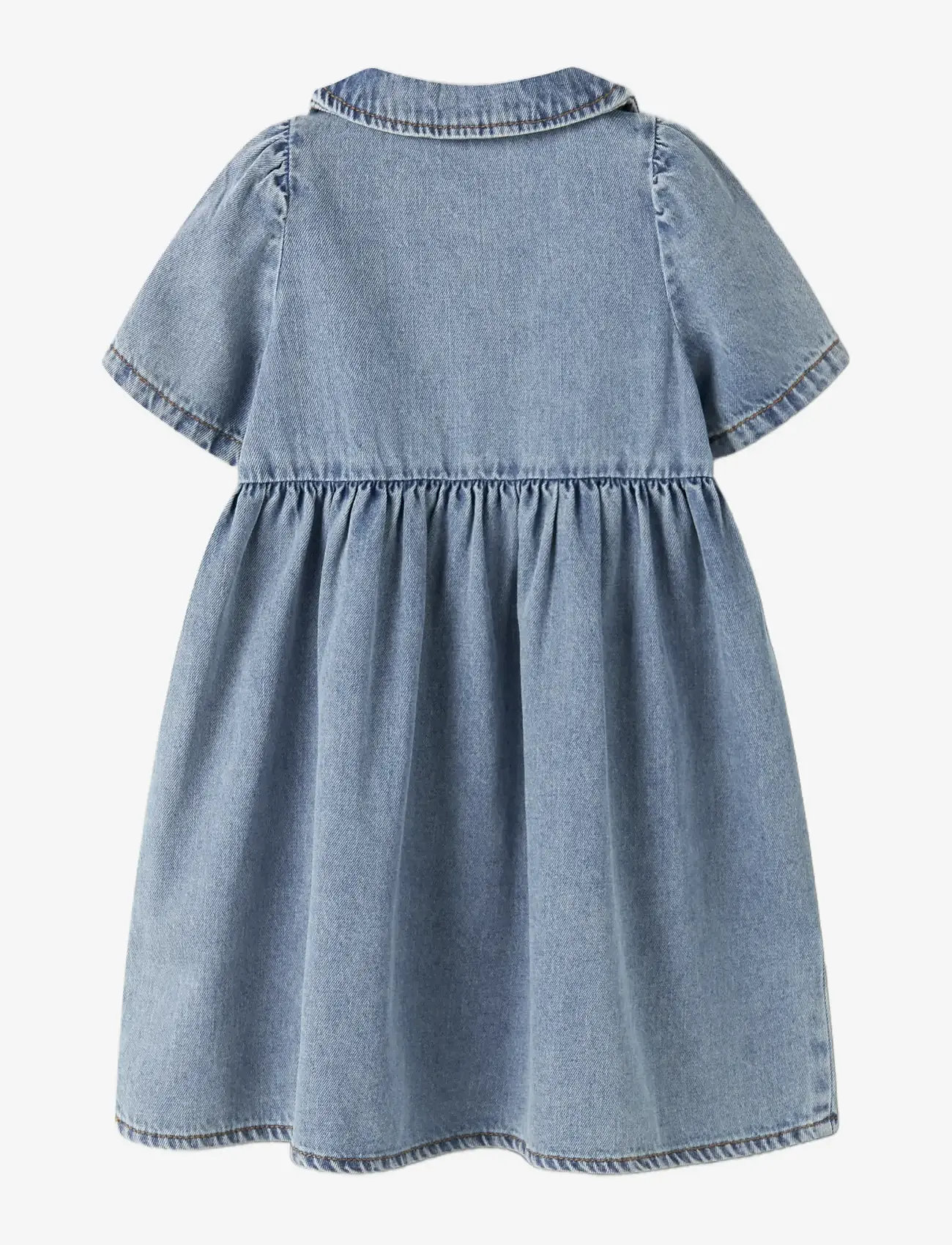 name it - NMFPOPPY DNM DRESS 5011-OV H - casual jurken met korte mouwen - medium blue denim - 1