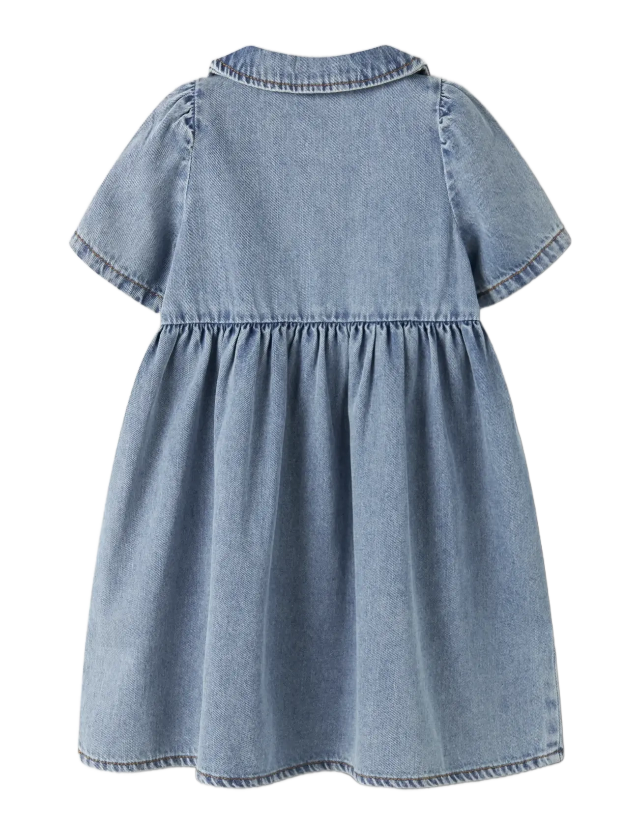 name it - NMFPOPPY DNM DRESS 5011-OV H - kurzärmelige freizeitkleider - medium blue denim - 1