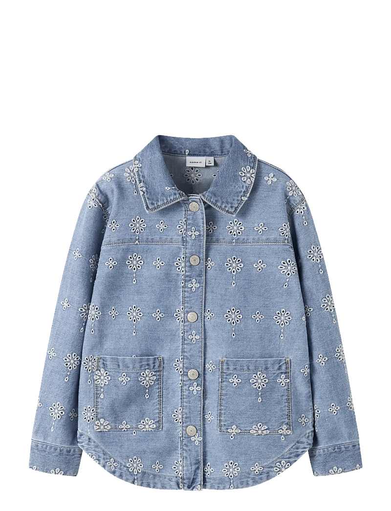 name it - NKFHARPER DNM ANGLAISE JACKET 1026-OV H - denim jackets - light blue denim - 0