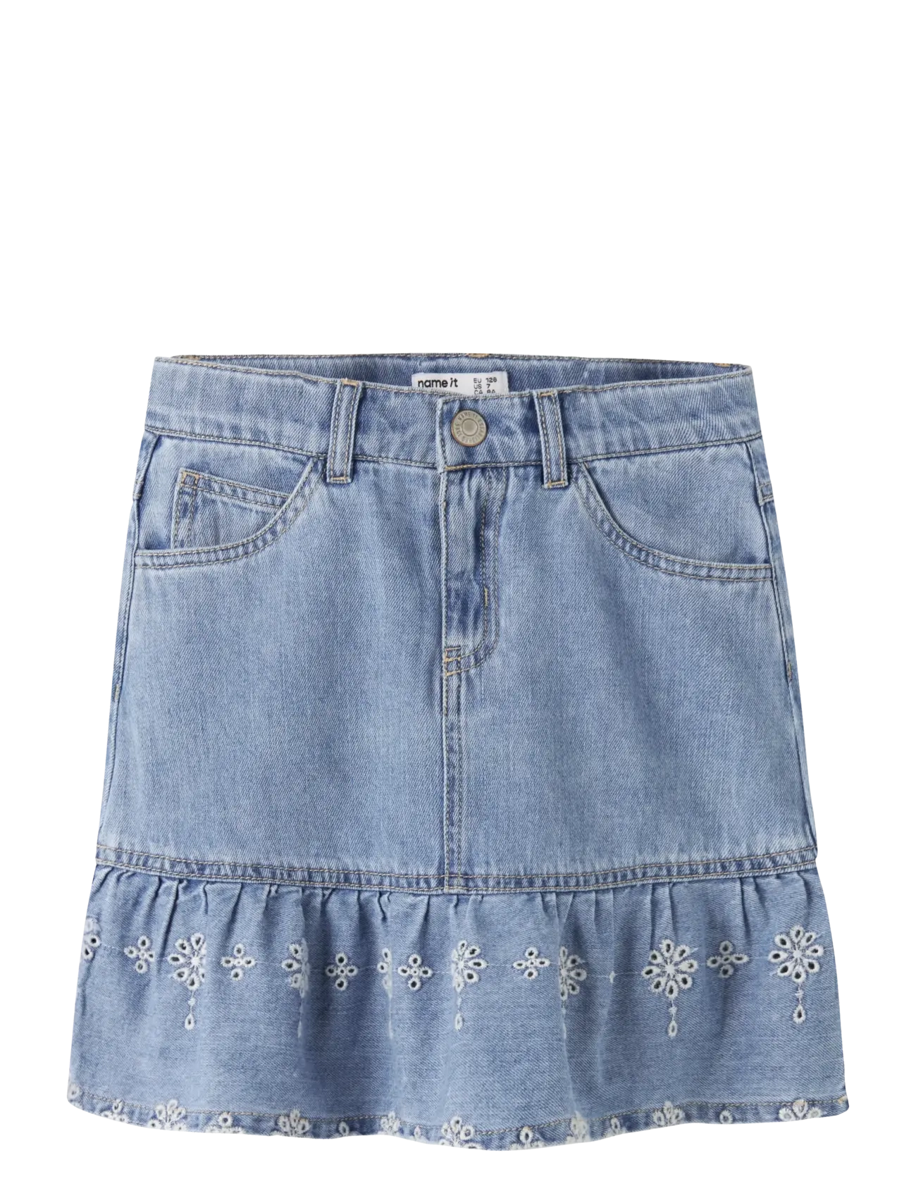 name it NKFHALLIE DNM ANGLAISE SKIRT 1026-OV H - Kjolar - LIGHT BLUE DENIM / blue