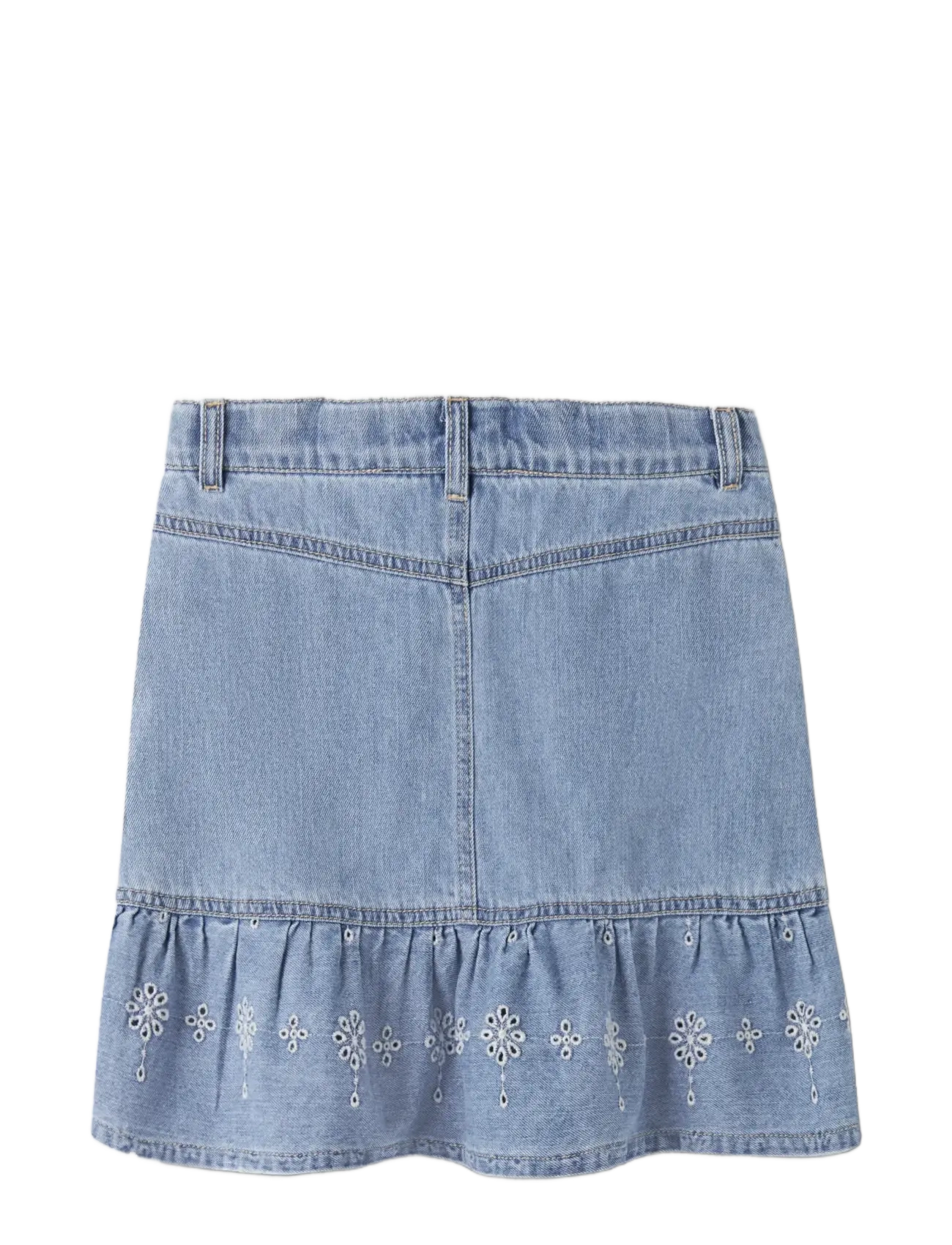 name it - NKFHALLIE DNM ANGLAISE SKIRT 1026-OV H - jupes courtes - light blue denim - 1