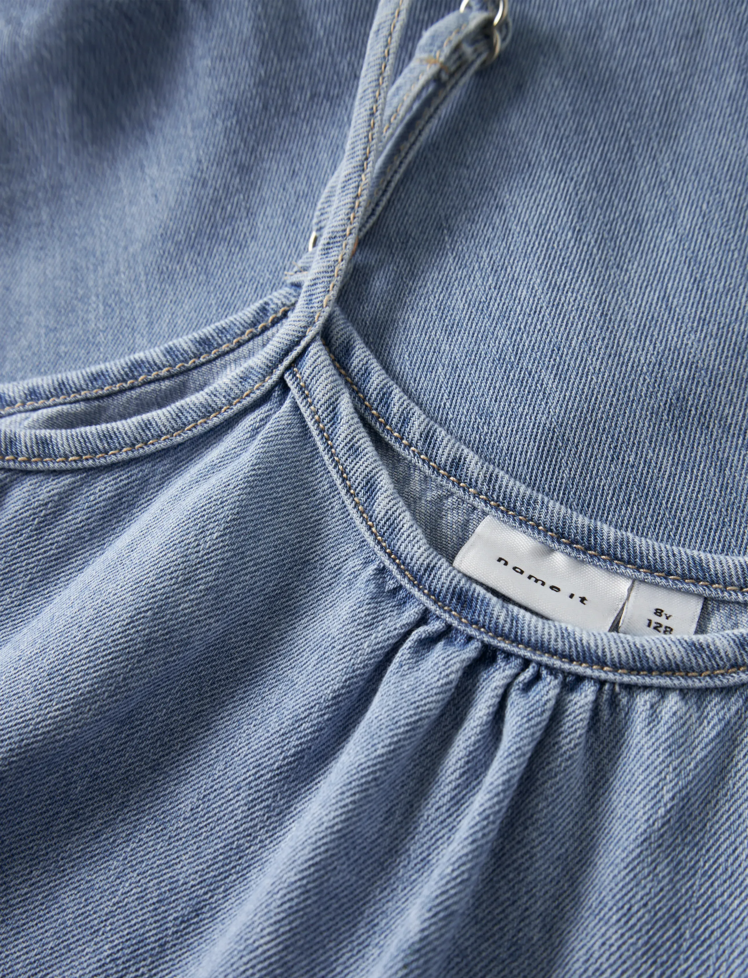 name it - NKFHAVEN DNM ANGLAISE DRESS 1026-OV H - Ärmellose freizeitkleider - light blue denim - 2