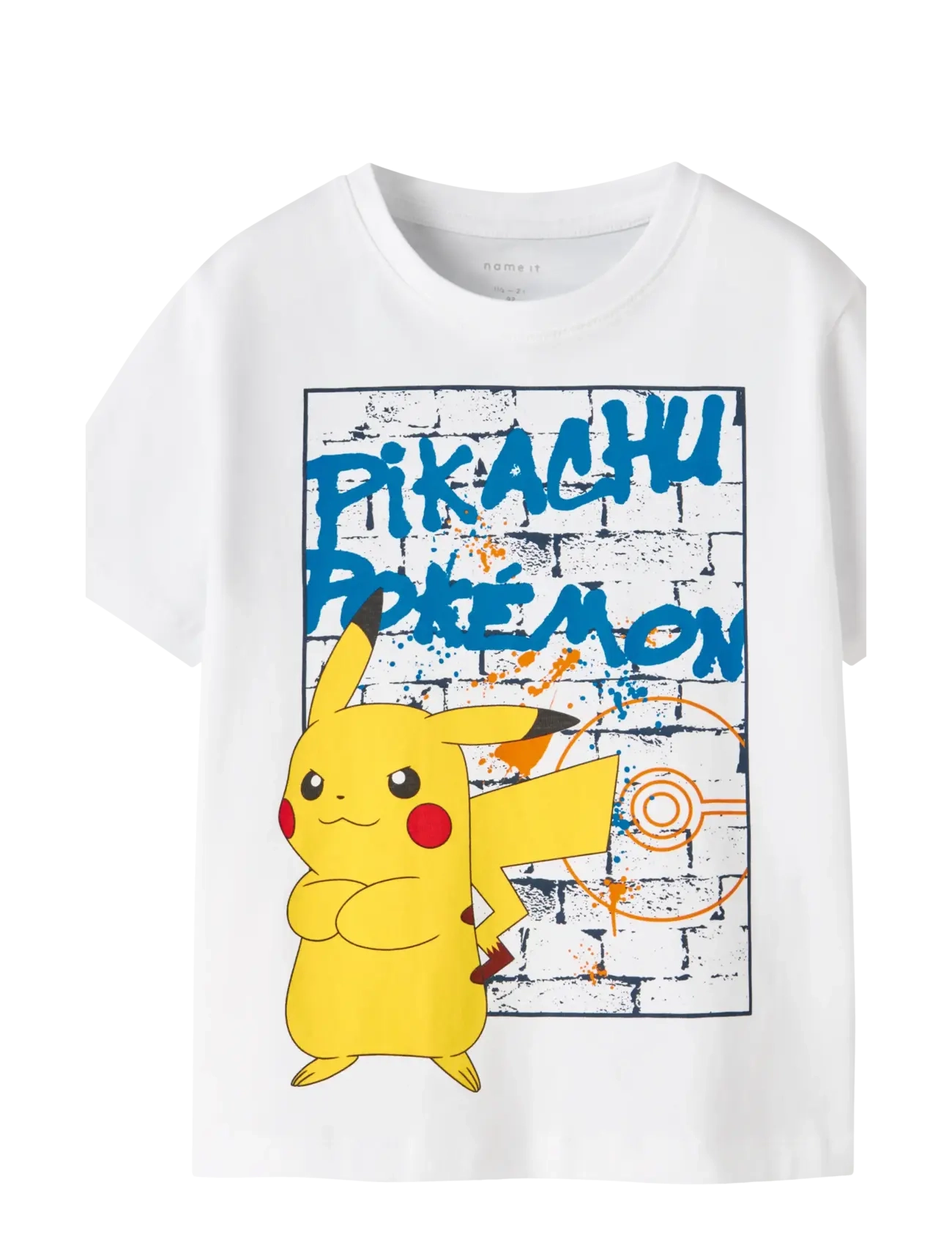 name it Nmmmihat Pokemon Ss Nreg Top Box Sky, Børn, Pokémon Printet T-Shirt, Hvid, Str: 104