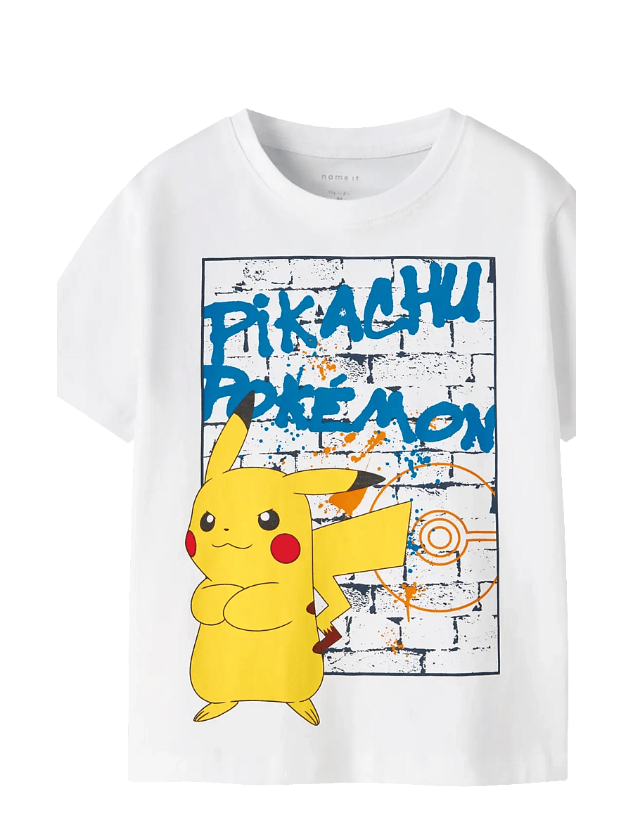 name it - NMMMIHAT POKEMON SS NREG TOP BOX SKY - kortärmade t-shirts - bright white - 0