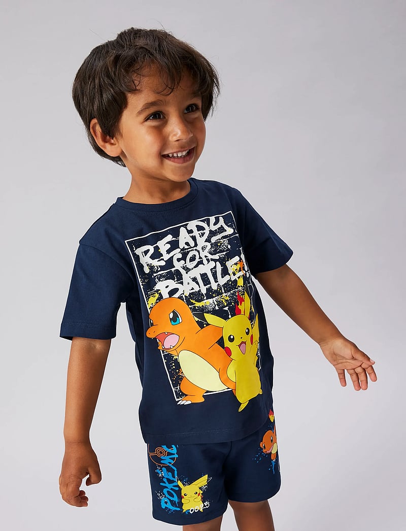 name it - NMMMIHAT POKEMON SS NREG TOP BOX SKY - kortærmede t-shirts - navy blazer - 4