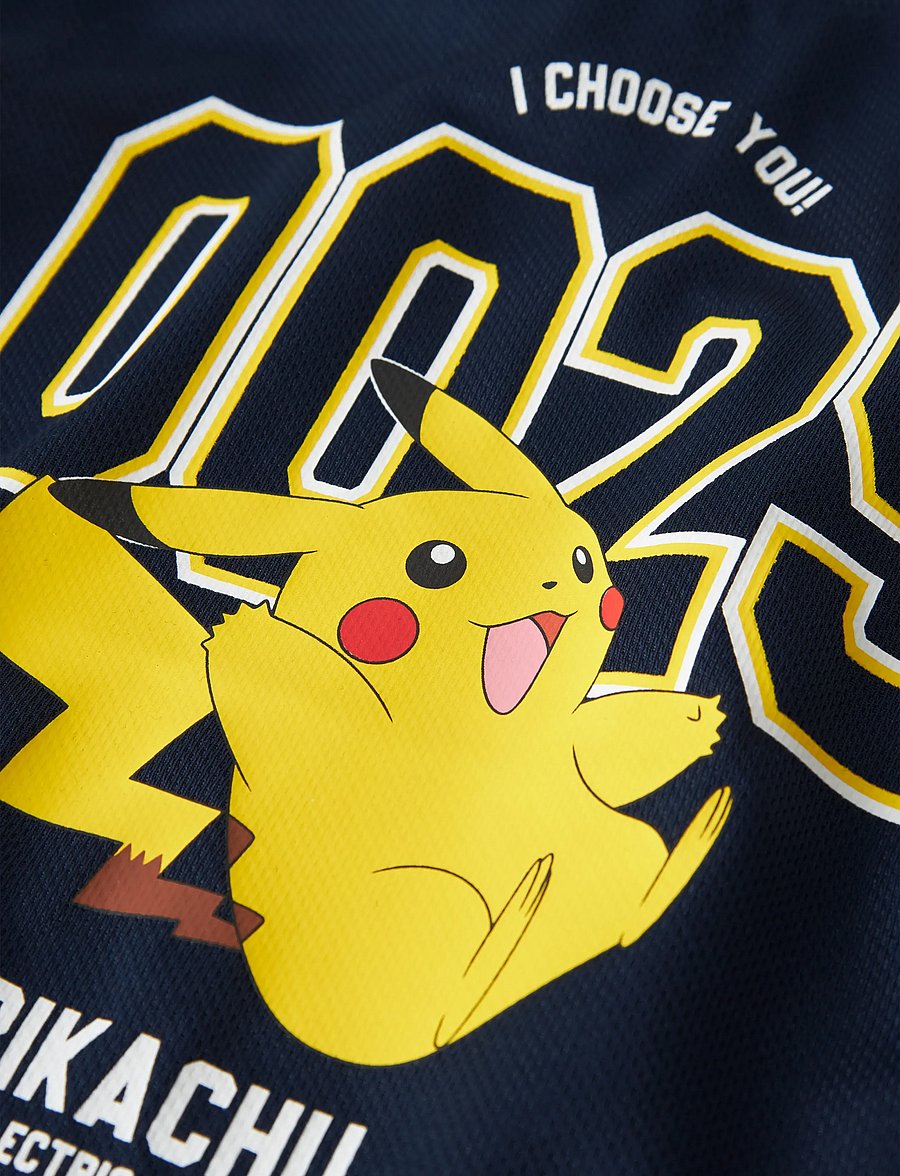 name it - NMMMIC POKEMON SS NREG POLY TOP SKY - korte mouwen - navy blazer - 4
