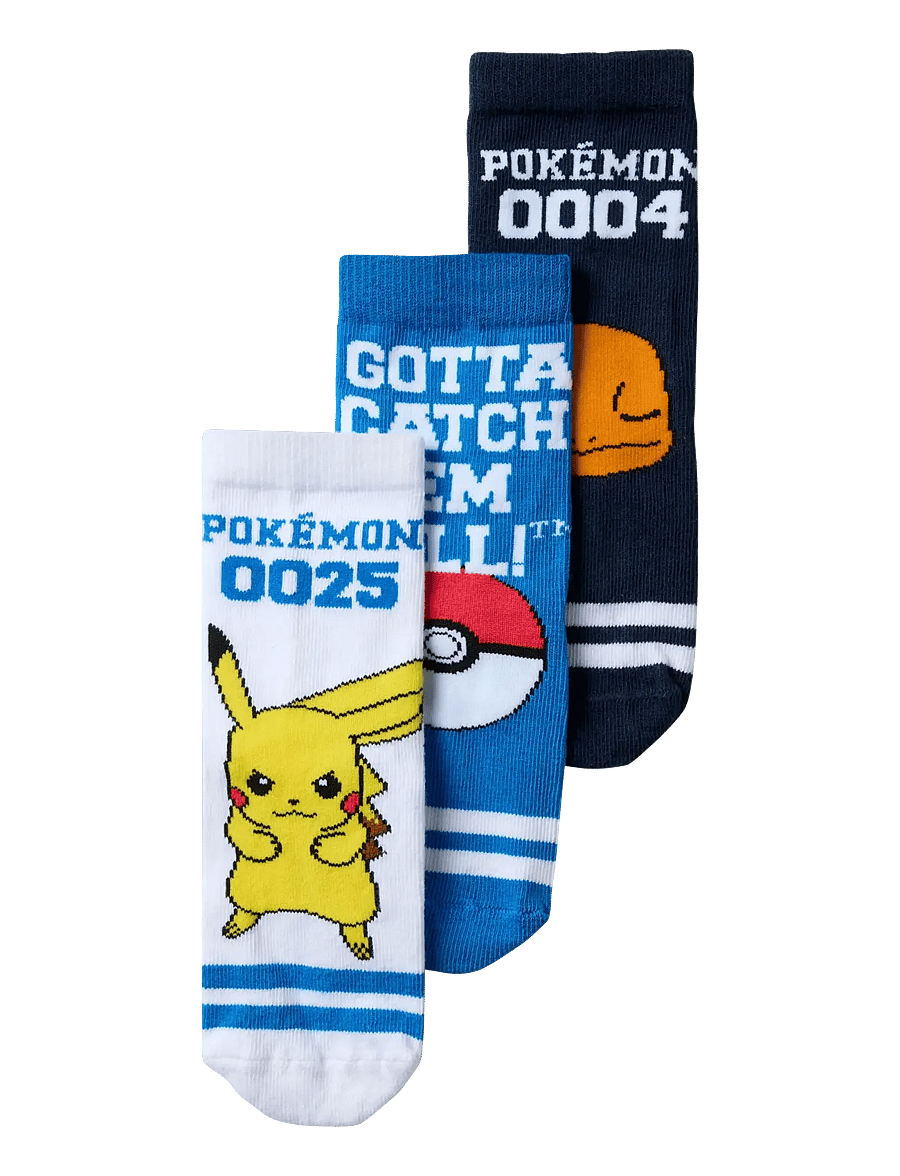 name it - NMMMASKE POKEMON 3P SOCK SKY - strømper - navy blazer - 0