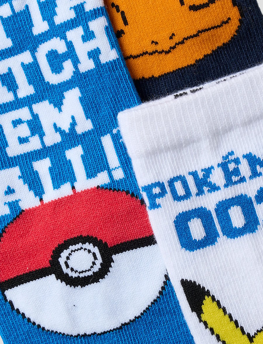 name it - NMMMASKE POKEMON 3P SOCK SKY - strømper - navy blazer - 4