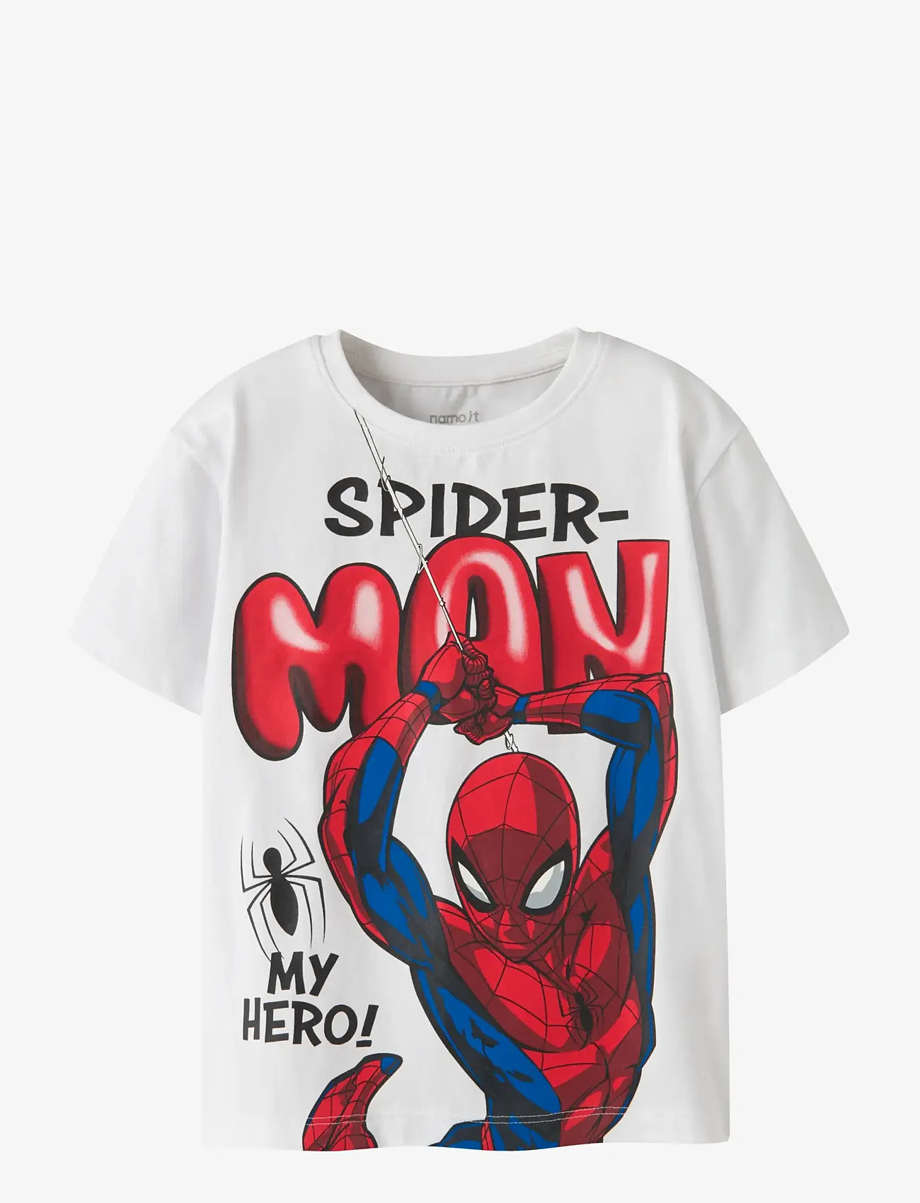 name it - NMMMARVIN SPIDER SS NREG TOP  NOOS MAR - kortærmede t-shirts - bright white - 1