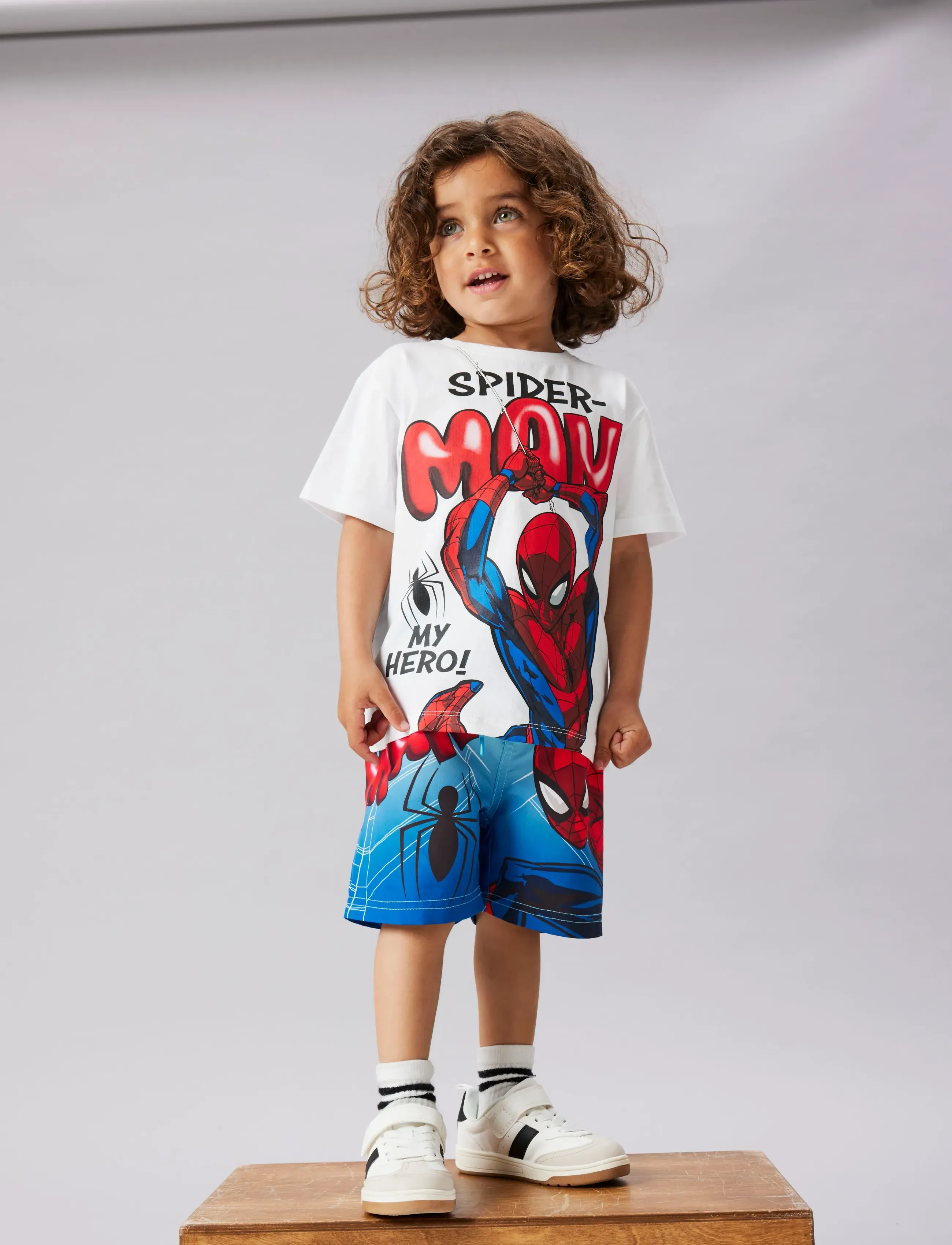 name it - NMMMARVIN SPIDER SS NREG TOP  NOOS MAR - kurzärmelige - bright white - 3