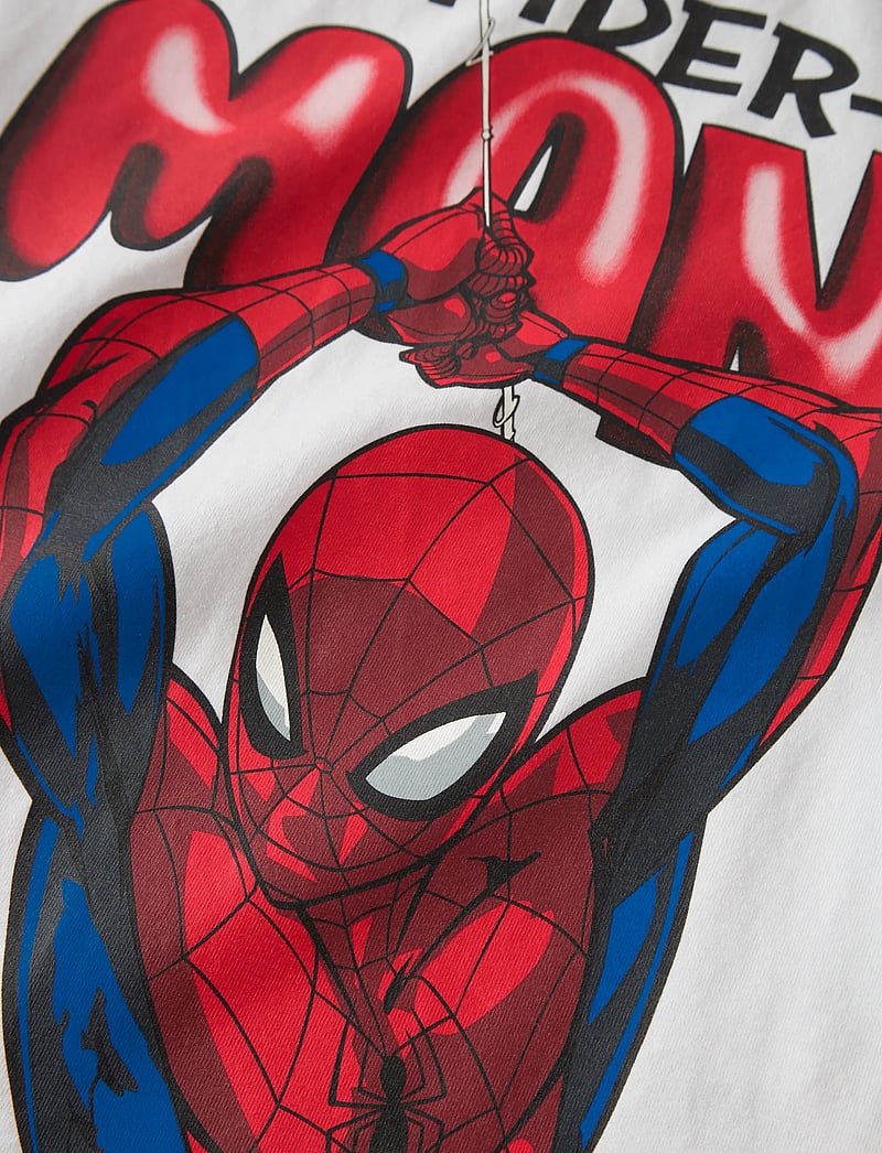 name it - NMMMARVIN SPIDER SS NREG TOP NOOS MAR - kortærmede t-shirts - bright white - 4