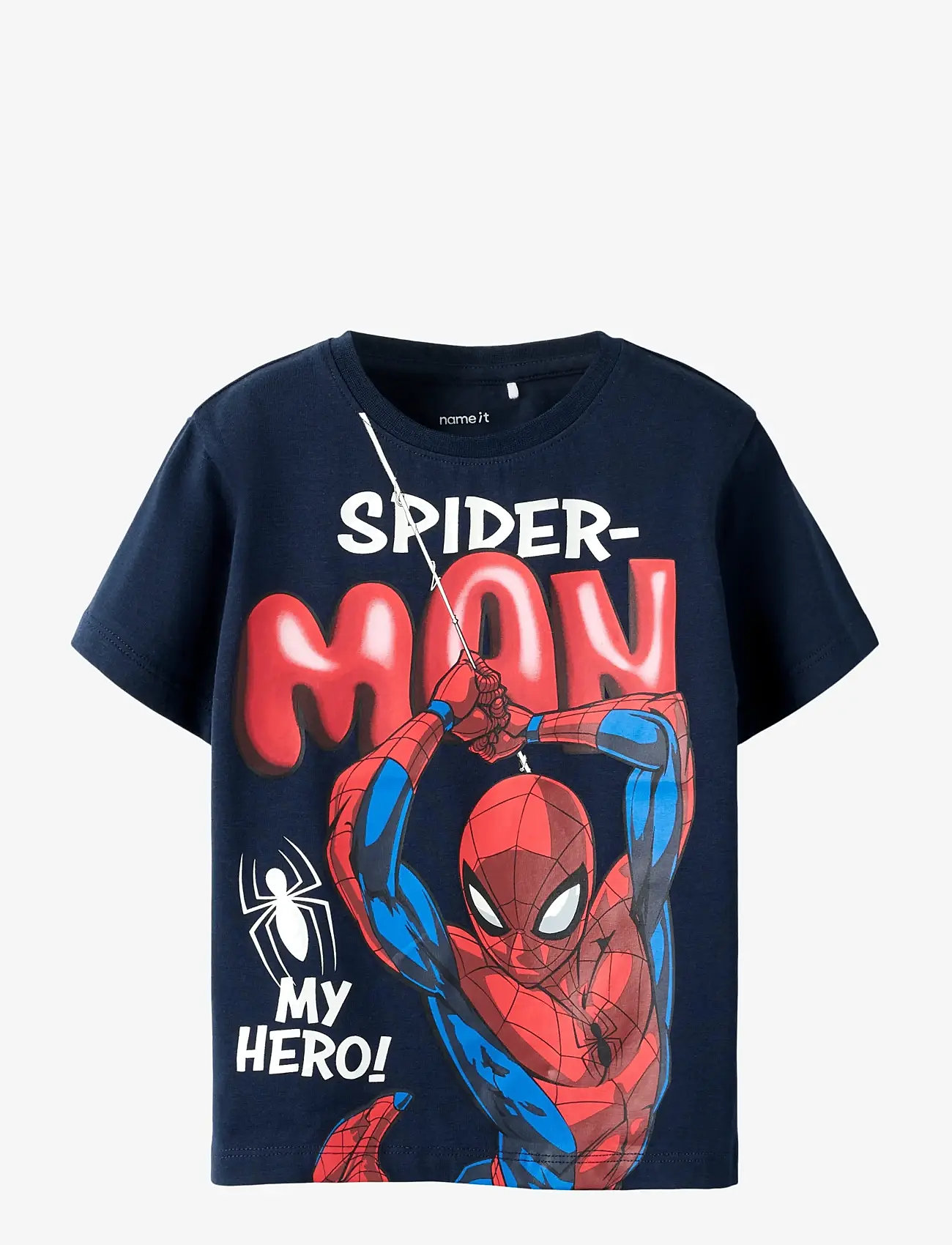 name it - NMMMARVIN SPIDER SS NREG TOP  NOOS MAR - kortærmede t-shirts - navy blazer - 0