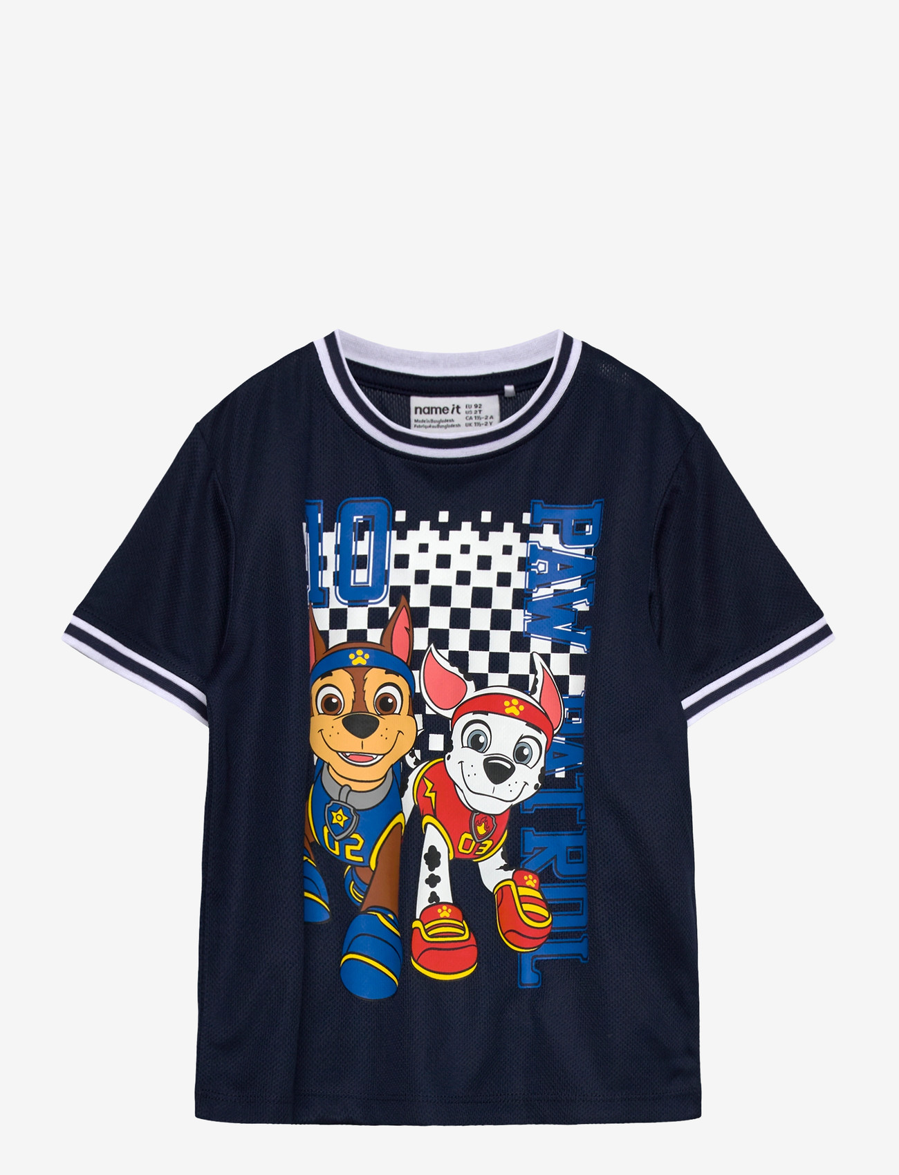 name it - NMMMARGO PAW SS NREG POLY TOP CPLG - kortærmede t-shirts - navy blazer - 0