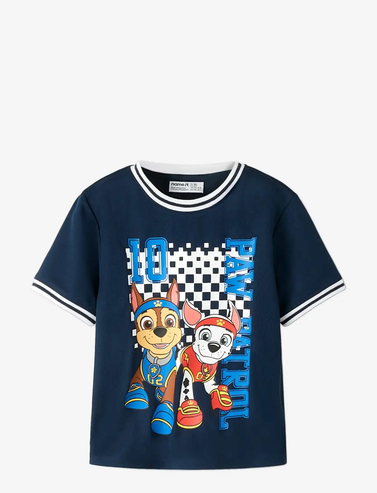 name it - NMMMARGO PAW SS NREG POLY TOP CPLG - kortærmede t-shirts - navy blazer - 2
