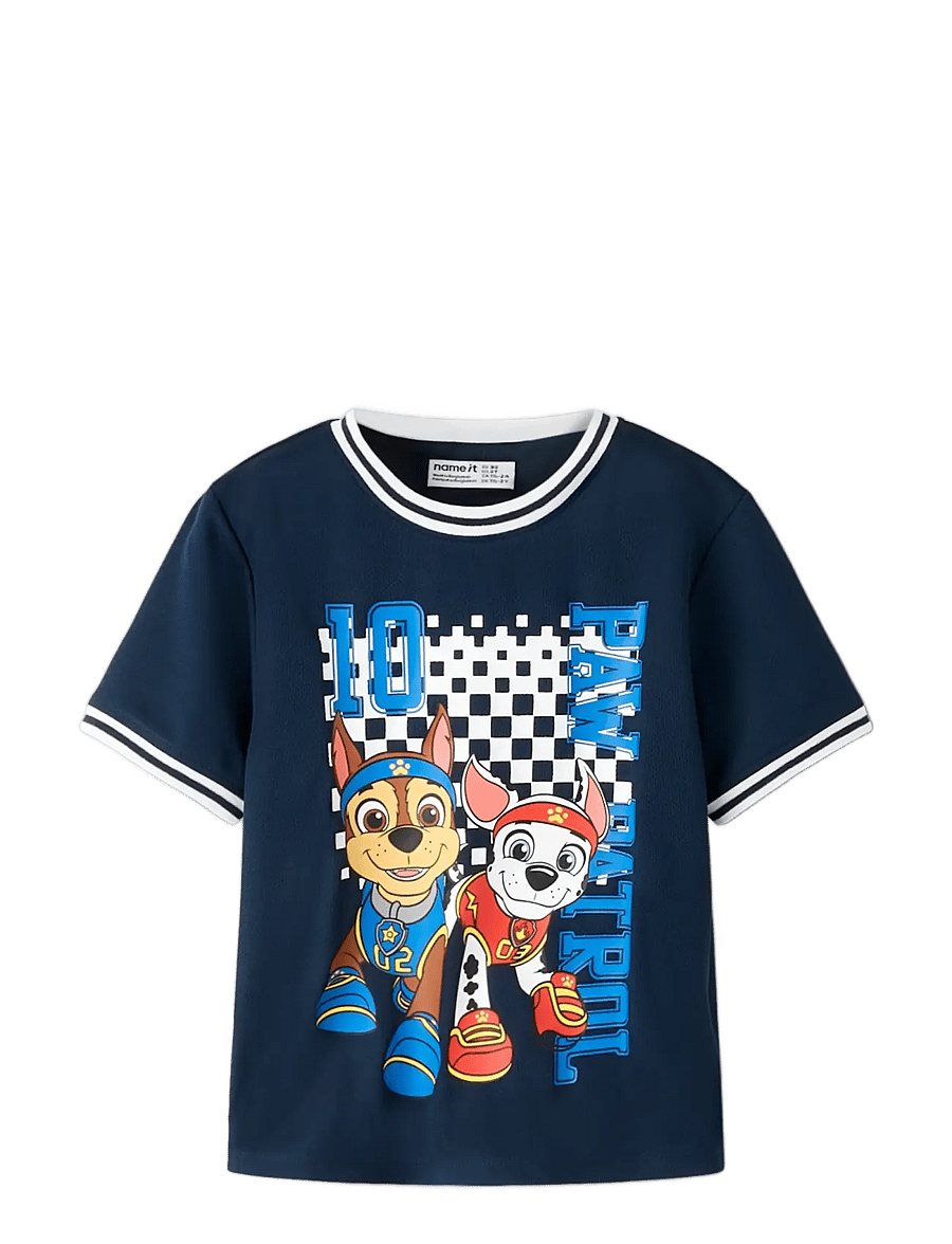 name it - NMMMARGO PAW SS NREG POLY TOP CPLG - kurzärmelige - navy blazer - 2
