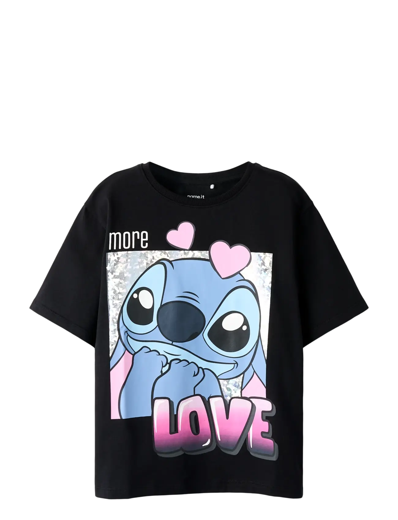 name it NKFFORA STITCH SS NREG TOP BOX NOOS WDI - Overdele - BLACK / black