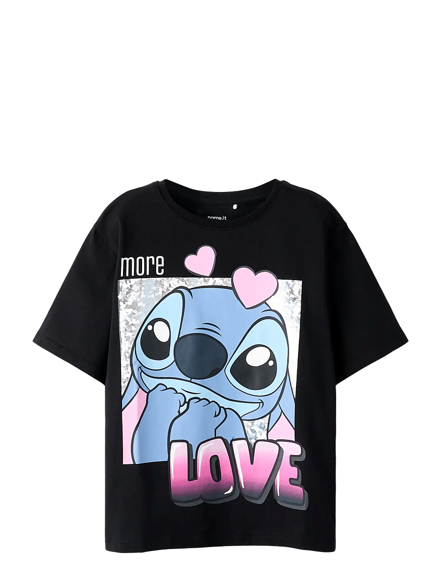 name it - NKFFORA STITCH SS NREG TOP BOX NOOS WDI - stutterma bolir - black - 1