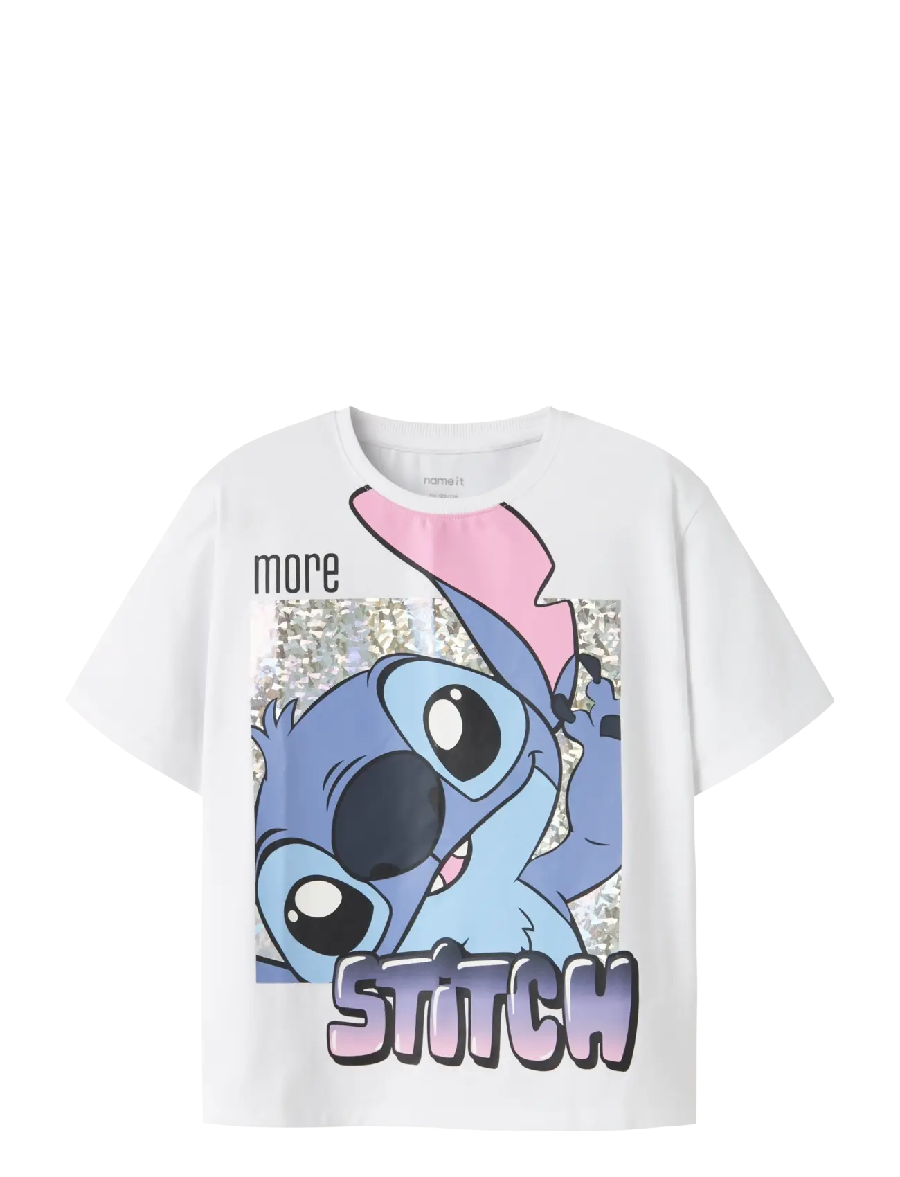 NAME IT Nkffora Stitch Ss Nreg Oberteil Box Noos Wdi Weiß - 116 - Kinder