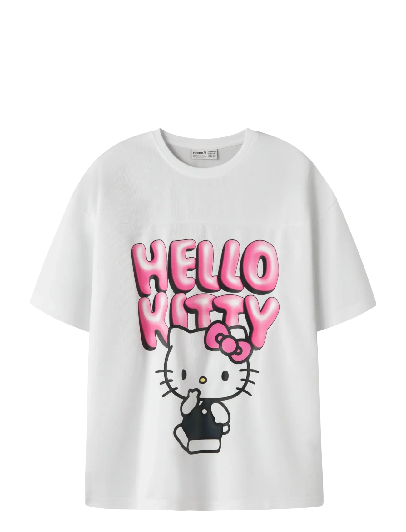 name it NKFFOBA HELLOK SS RLX POLY TOP BOX SKY - Teismelised 140-176 - BRIGHT WHITE / white