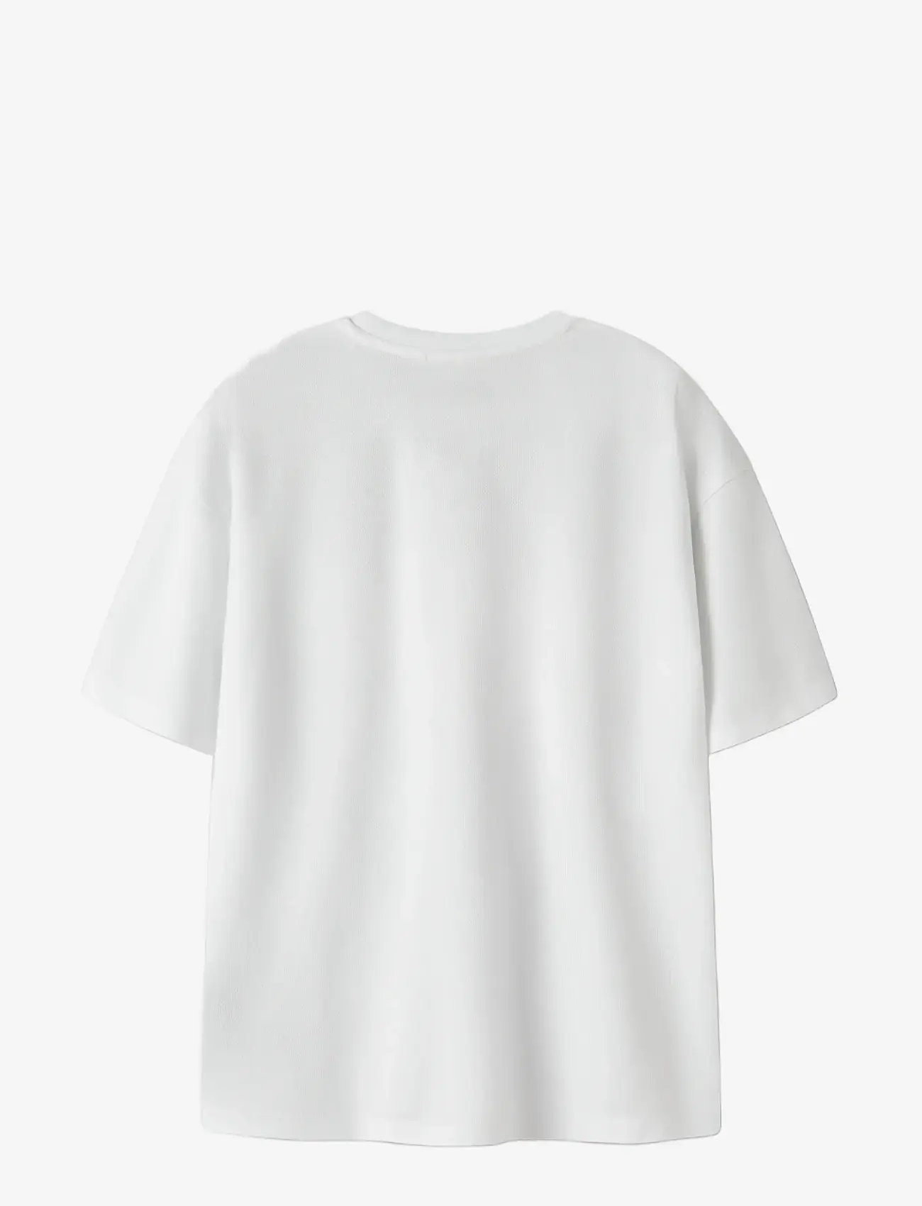 name it - NKFFOBA HELLOK SS RLX POLY TOP BOX SKY - kortærmede t-shirts - bright white - 2