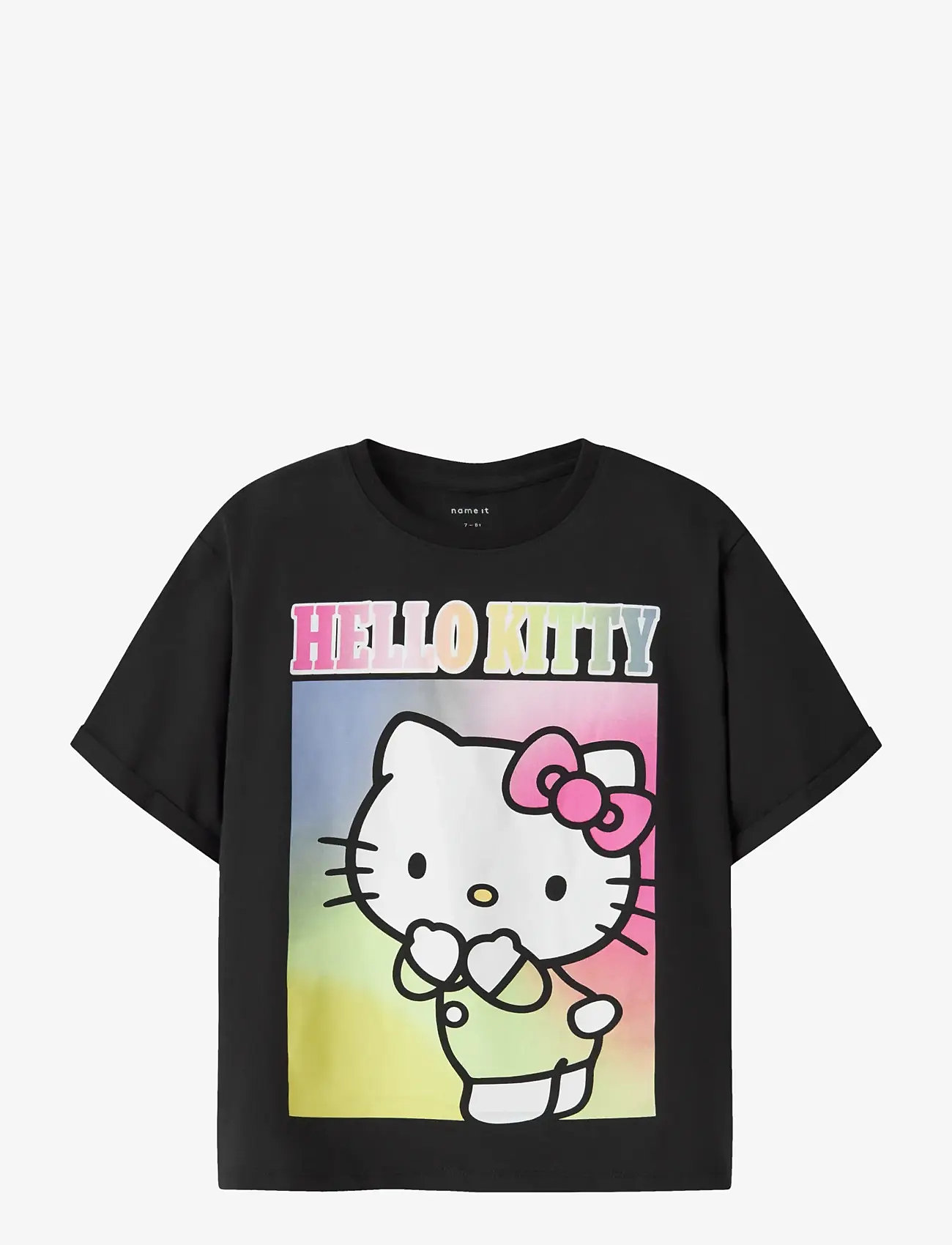 name it - NKFFORMA HELLOK SS NREG TOP BOX NOOS SKY - kortærmede t-shirts - black - 0