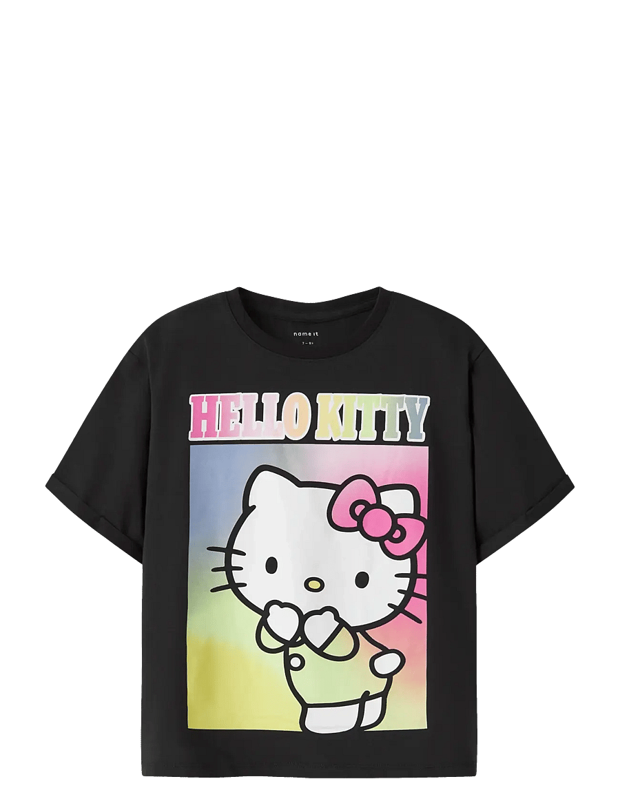 name it - NKFFORMA HELLOK SS NREG TOP BOX NOOS SKY - kortärmade t-shirts - black - 0