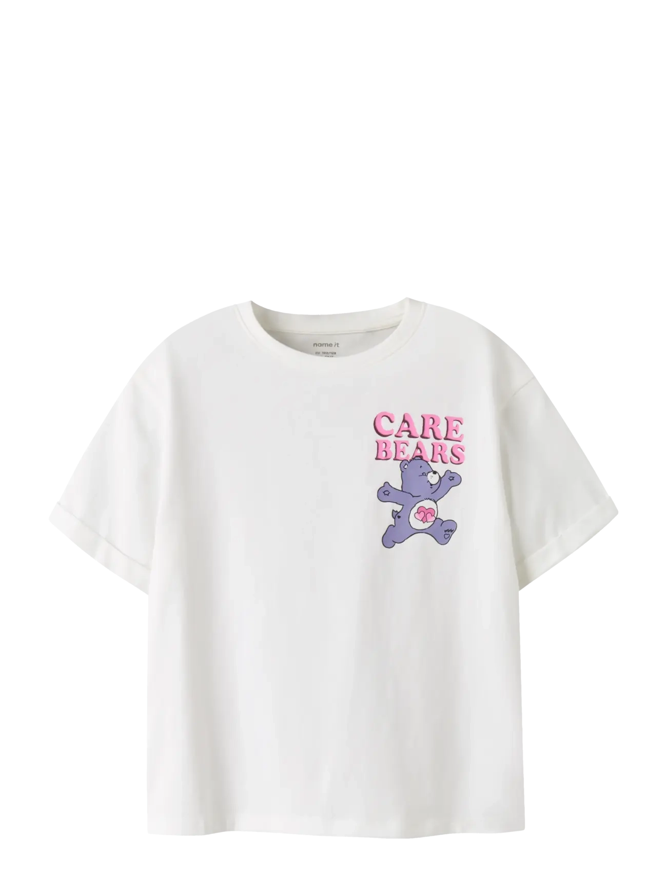 name it Nkfmumma Carebears Nreg Ss Top Box Sky, 146-152, White, T-Shirts > Kortærmede, Børn