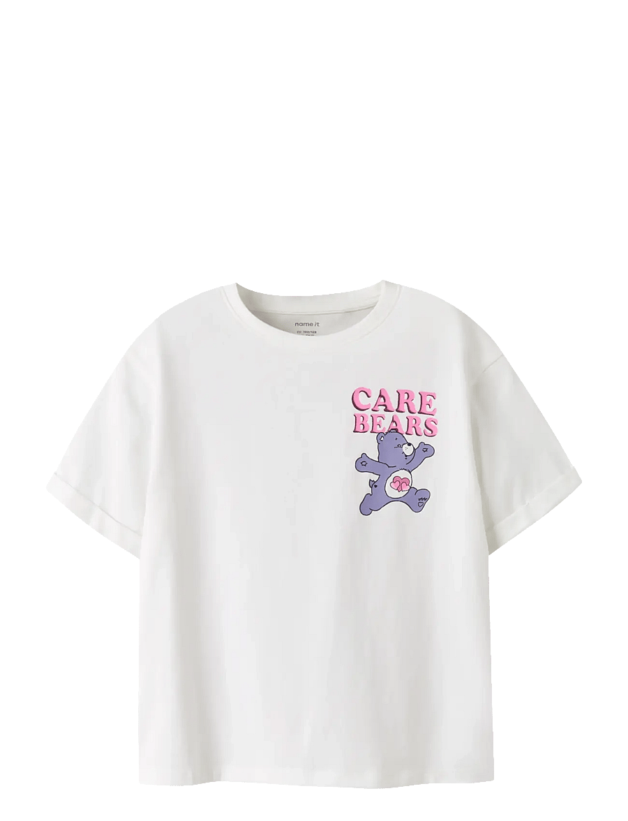 name it - NKFMUMMA CAREBEARS NREG SS TOP BOX SKY - kurzärmelige - bright white - 0