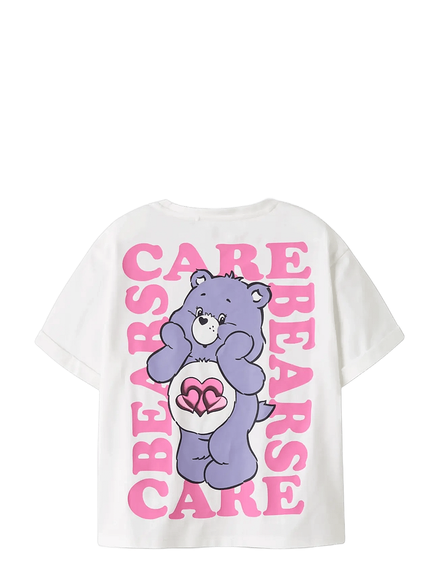 name it - NKFMUMMA CAREBEARS NREG SS TOP BOX SKY - kurzärmelige - bright white - 1