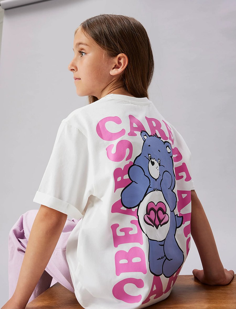 name it - NKFMUMMA CAREBEARS NREG SS TOP BOX SKY - kurzärmelige - bright white - 4