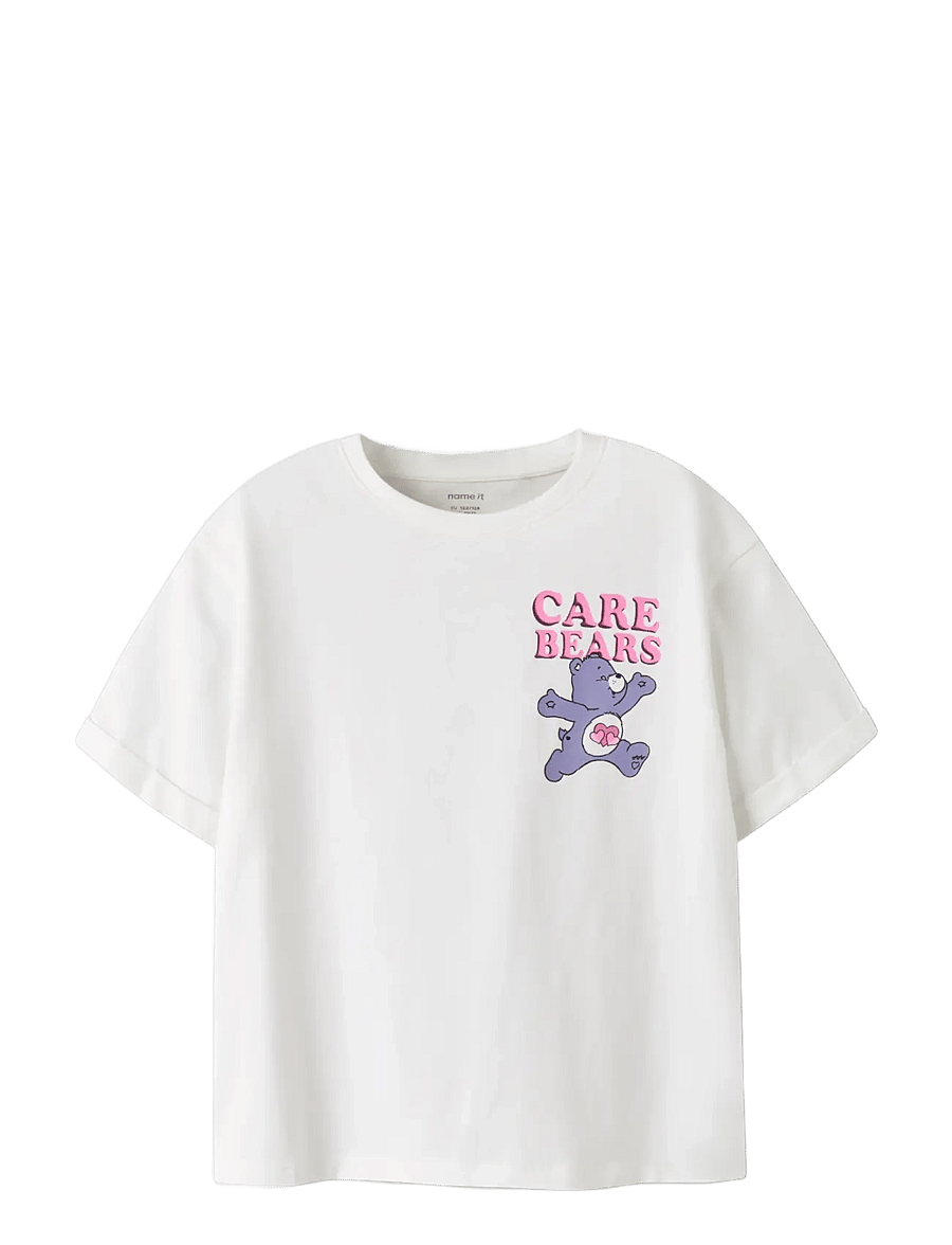 name it - NKFMUMMA CAREBEARS NREG SS TOP BOX SKY - kurzärmelige - bright white - 2
