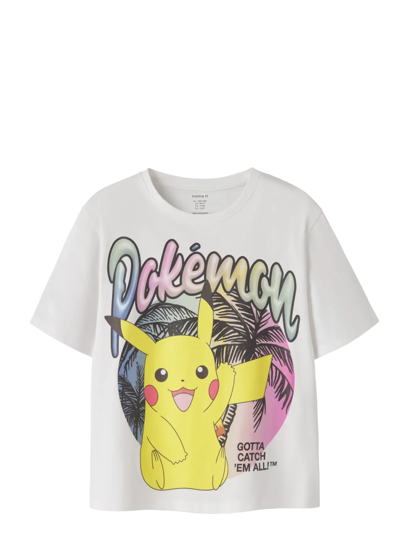 NAME IT Nkfmuba Pokemon Ss Nreg Oberteil Box Noos Sky Weiß - 122-128 - Kinder