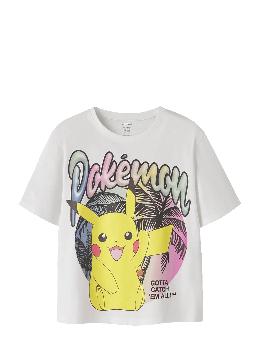 name it - NKFMUBA POKEMON SS NREG TOP BOX NOOS SKY - kortærmede t-shirts - bright white - 1