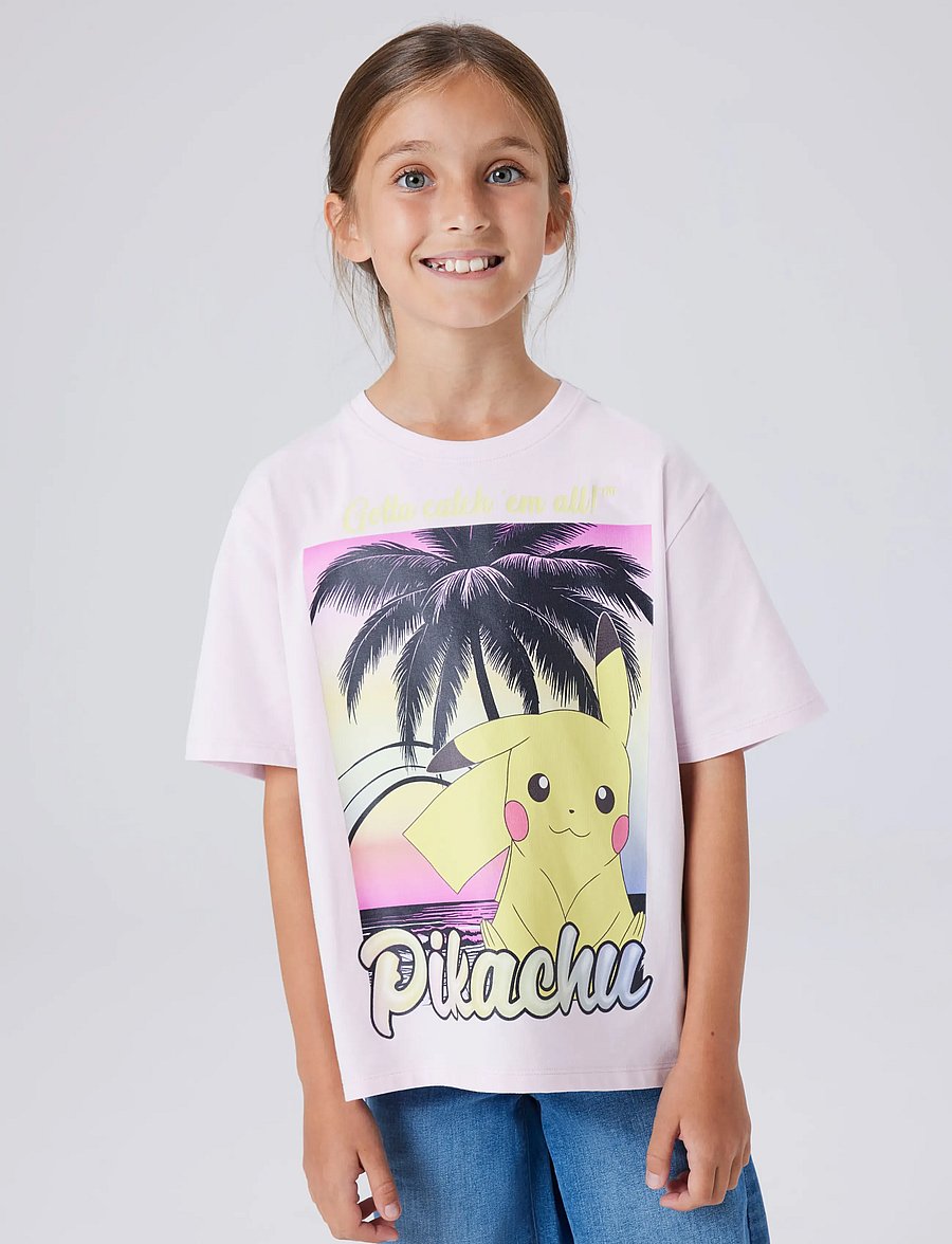 name it - NKFMUBA POKEMON SS NREG TOP BOX NOOS SKY - kortärmade t-shirts - lavender fog - 5