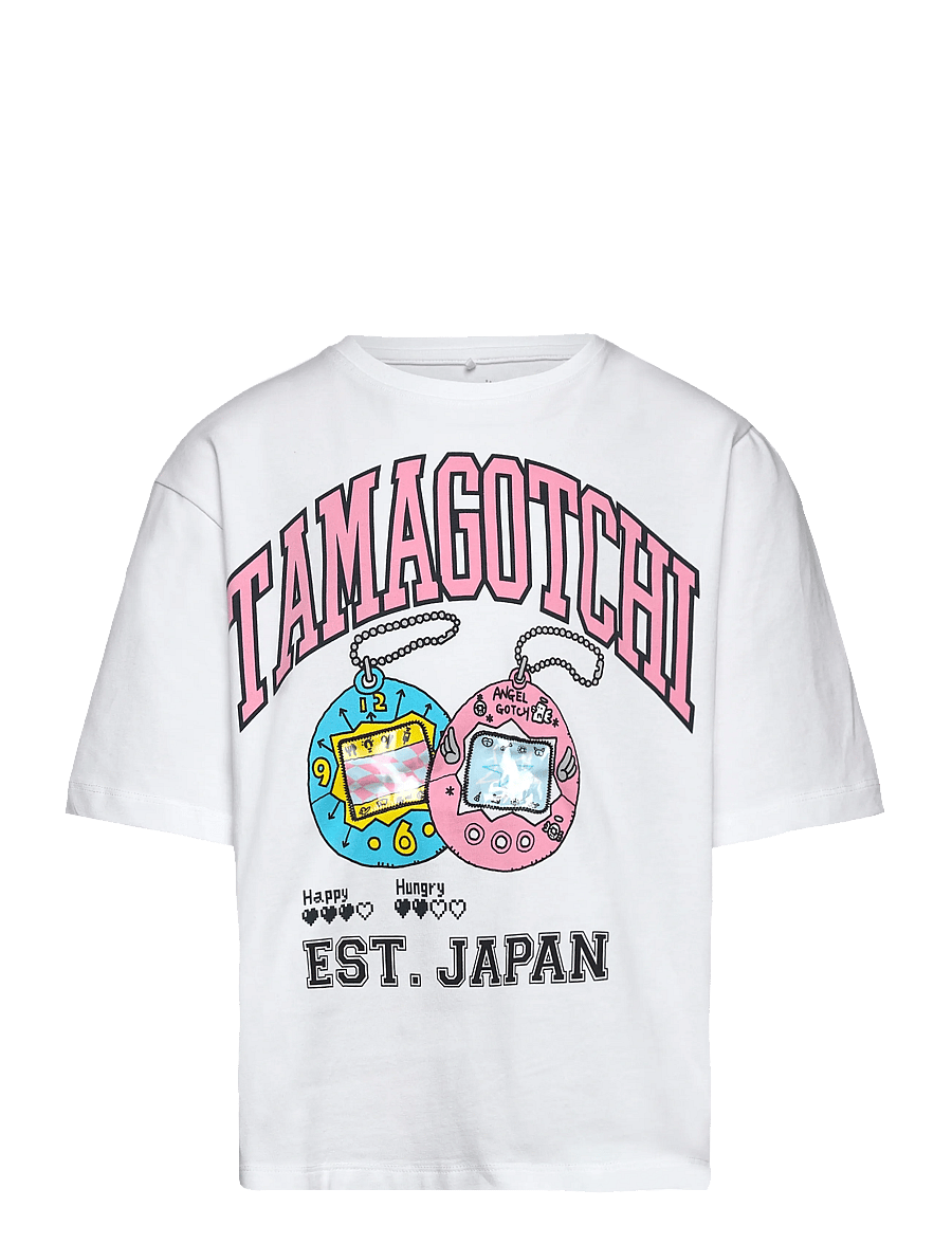 name it - NKFMULA TAMAGOTCHI SS NREG TOP BOX BFU - lyhythihaiset t-paidat - bright white - 0