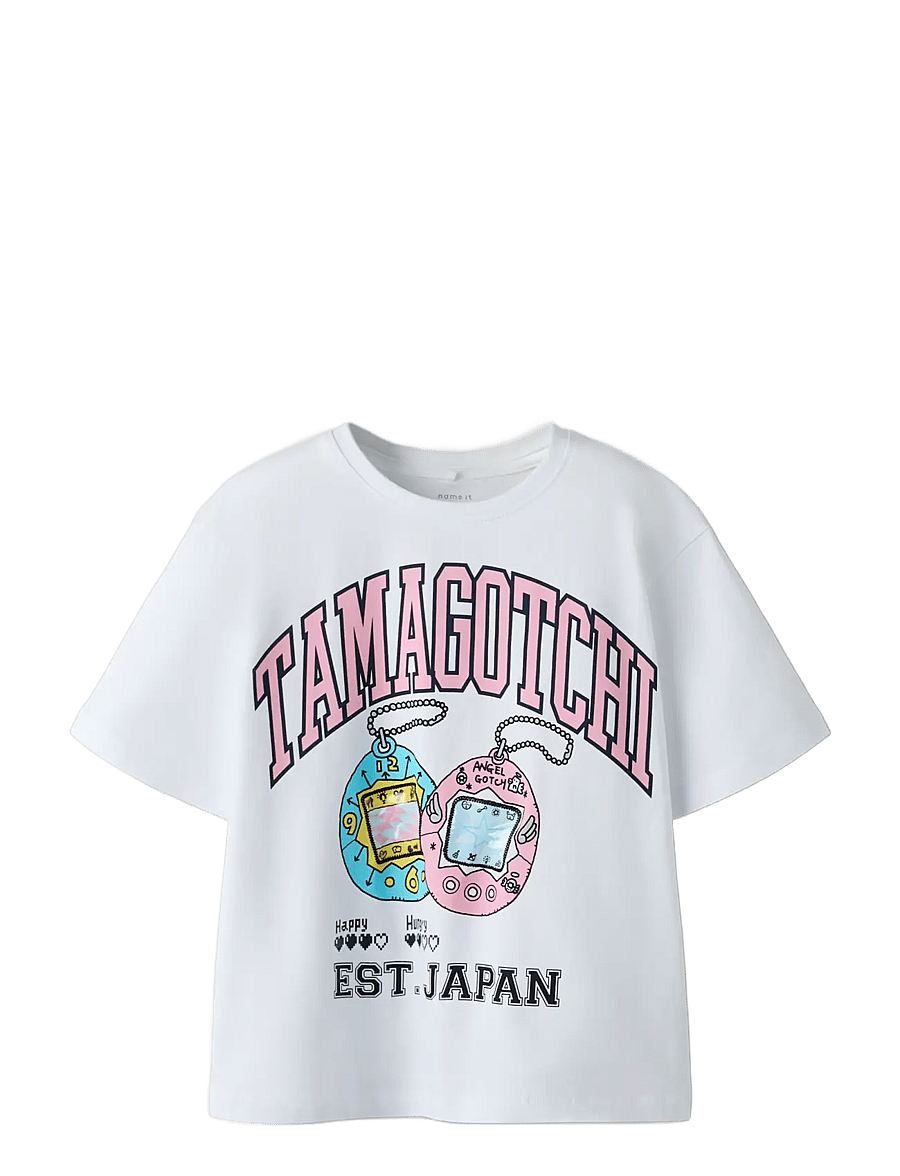 name it - NKFMULA TAMAGOTCHI SS NREG TOP BOX BFU - lyhythihaiset t-paidat - bright white - 2