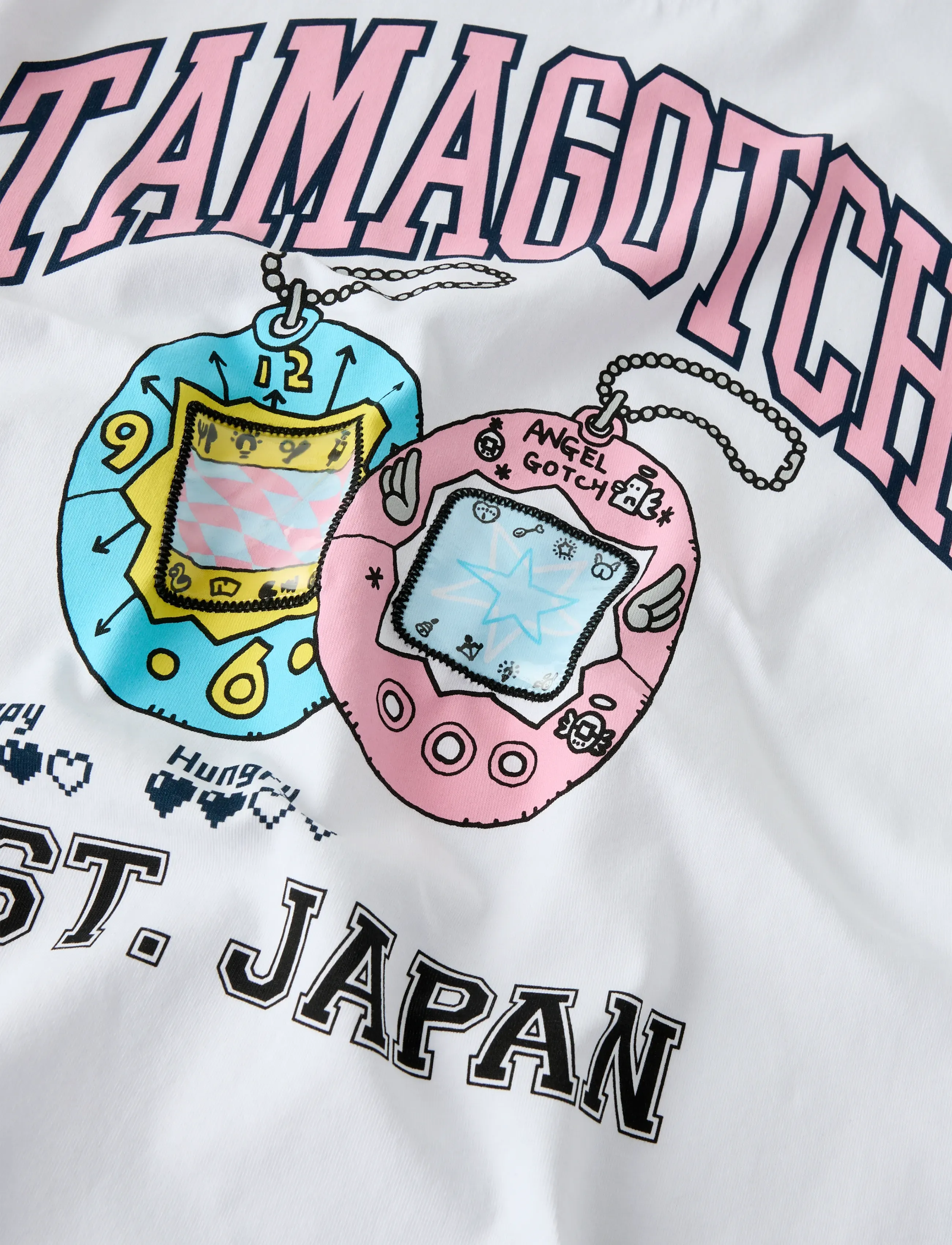 name it - NKFMULA TAMAGOTCHI SS NREG TOP BOX BFU - kortærmede t-shirts - bright white - 3