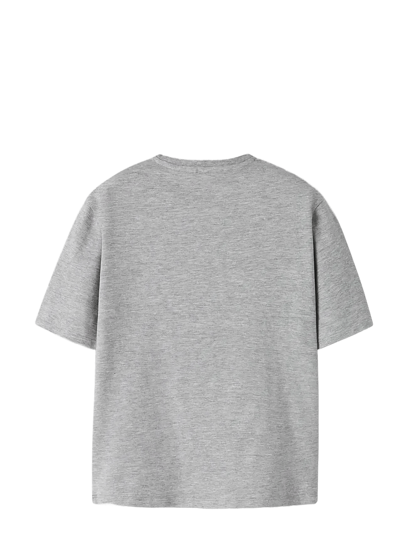 name it - NKMFABRON AMONGUS SS NREG TOP BOX SKY - kurzärmelige - grey melange - 2