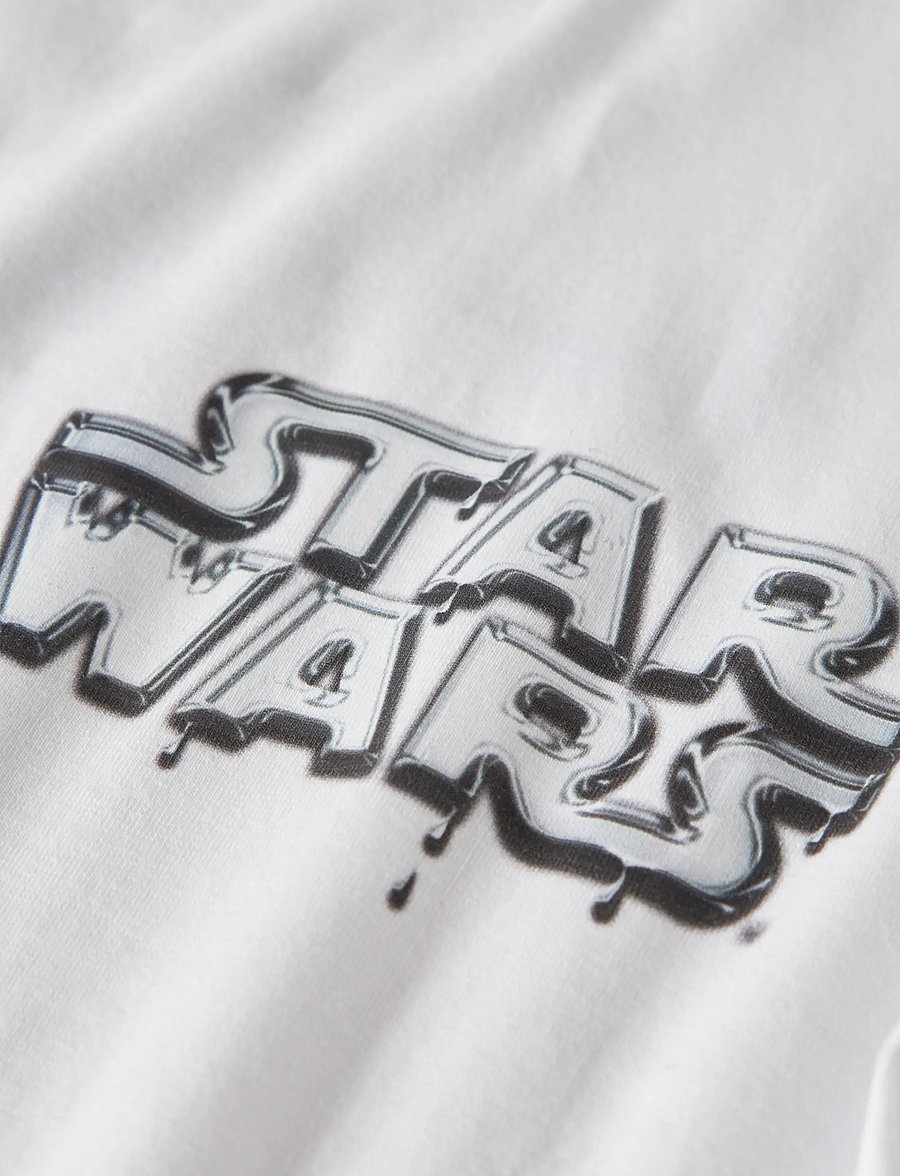 name it - NKMFRODE STARWARS SS NREG TOP BFU - kortärmade t-shirts - bright white - 4