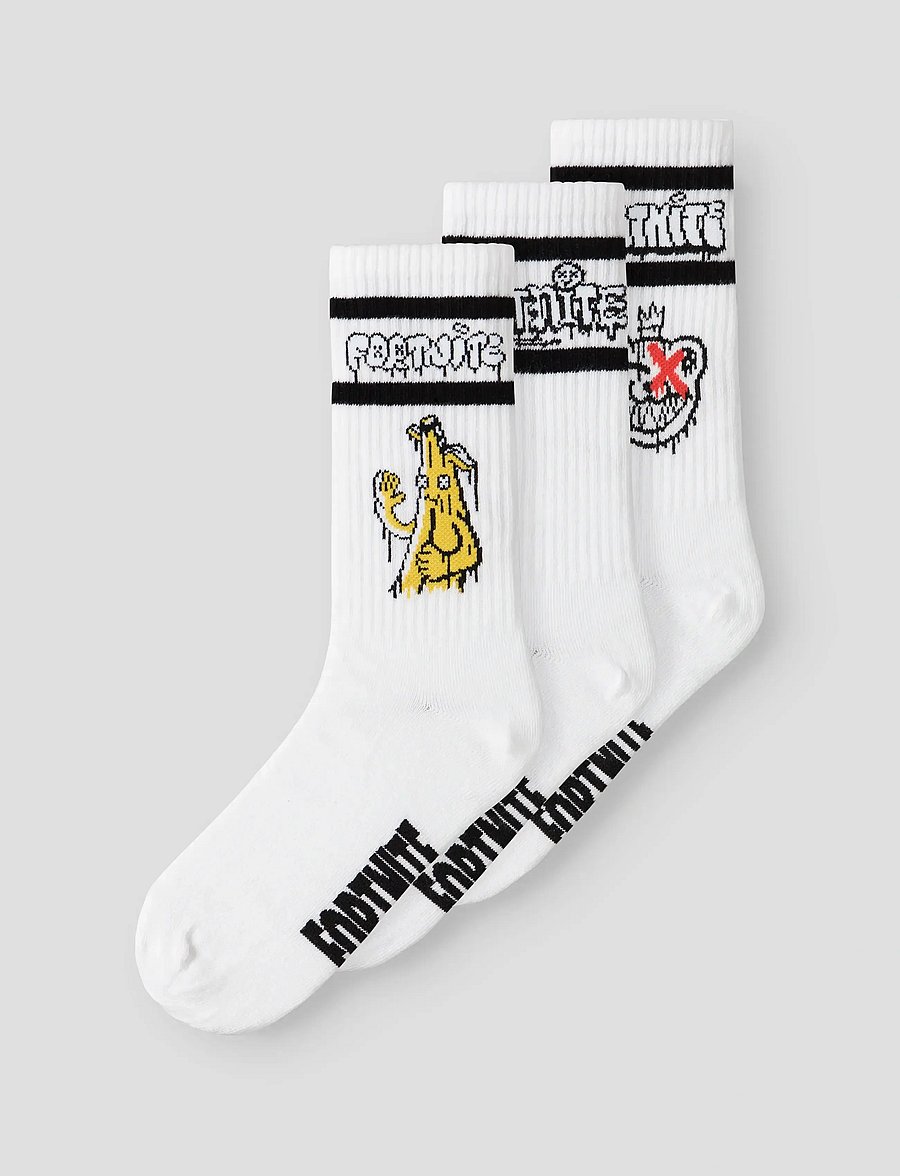 name it - NKMFINLO FORTNITE 3P TENNISSOCK BFU - bright white - 0