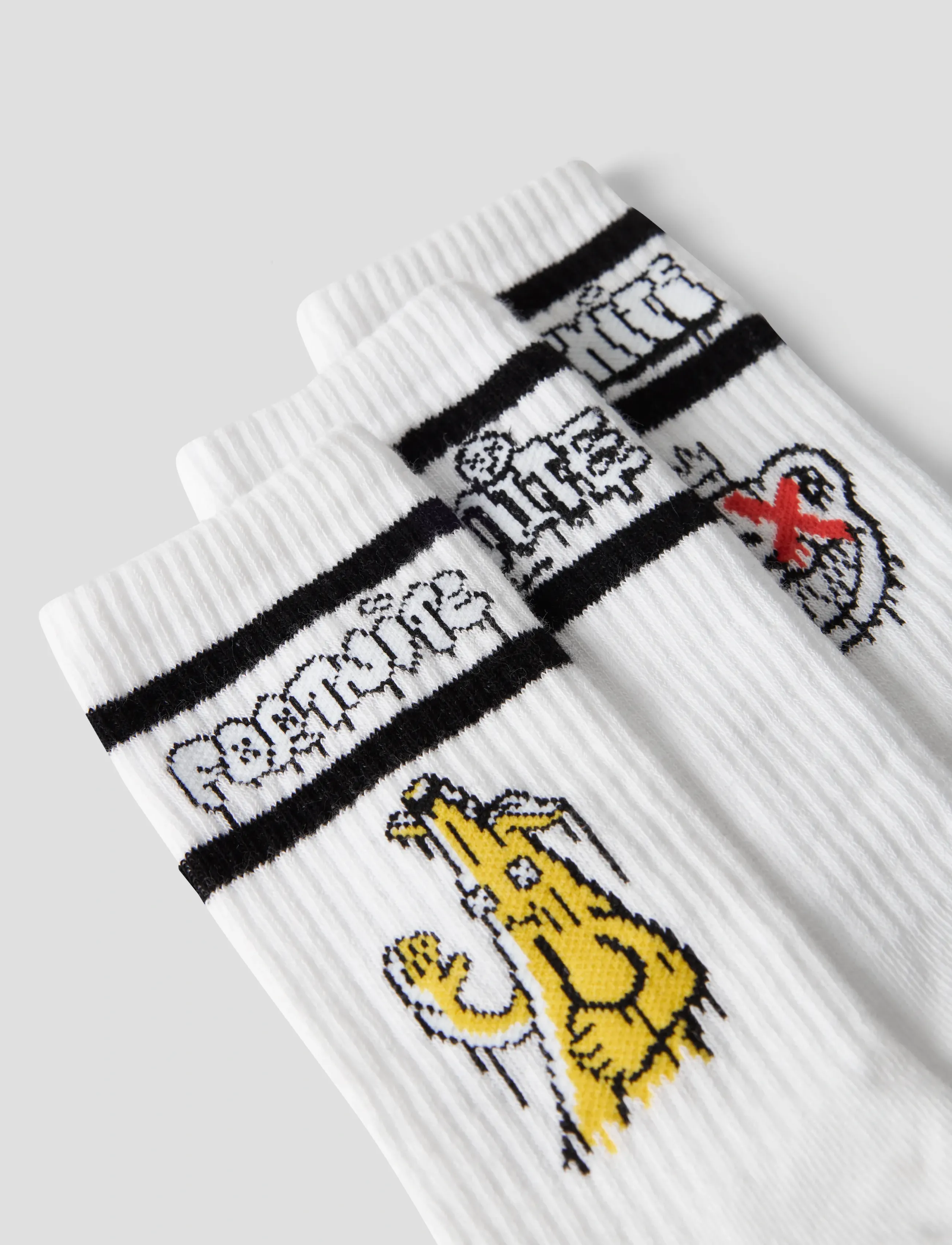 name it - NKMFINLO FORTNITE 3P TENNISSOCK BFU - bright white - 3