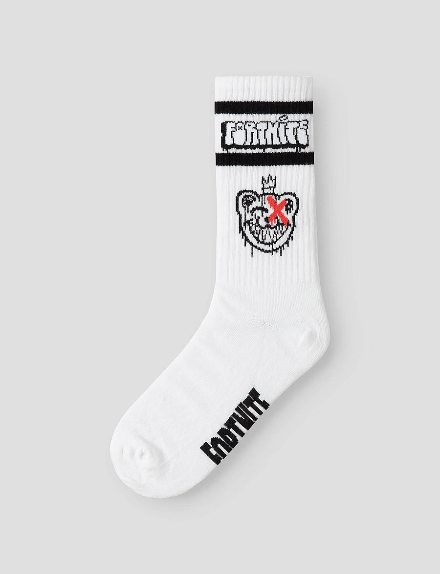 name it - NKMFINLO FORTNITE 3P TENNISSOCK BFU - bright white - 4